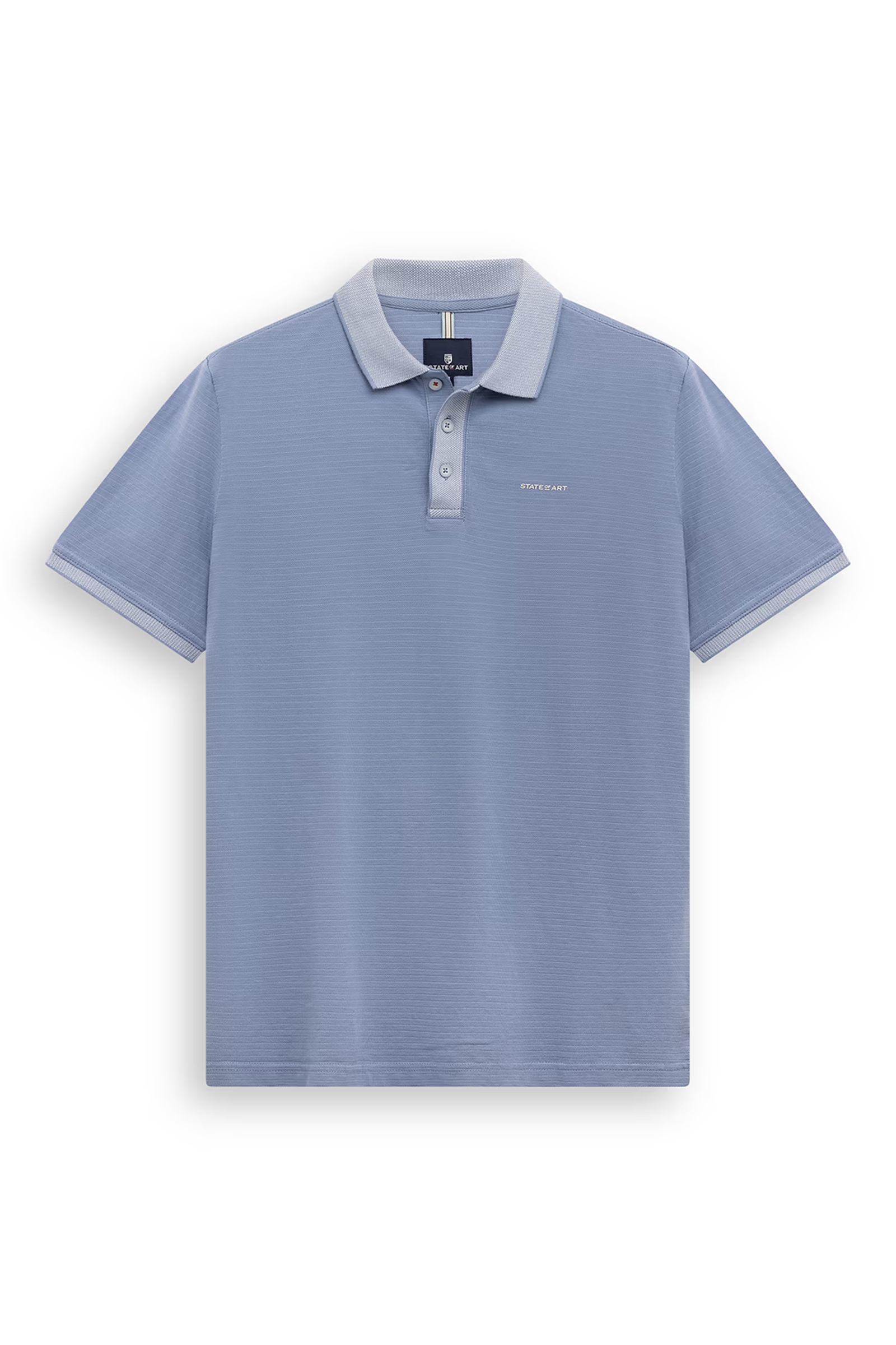 Heren polo korte mouw blauw