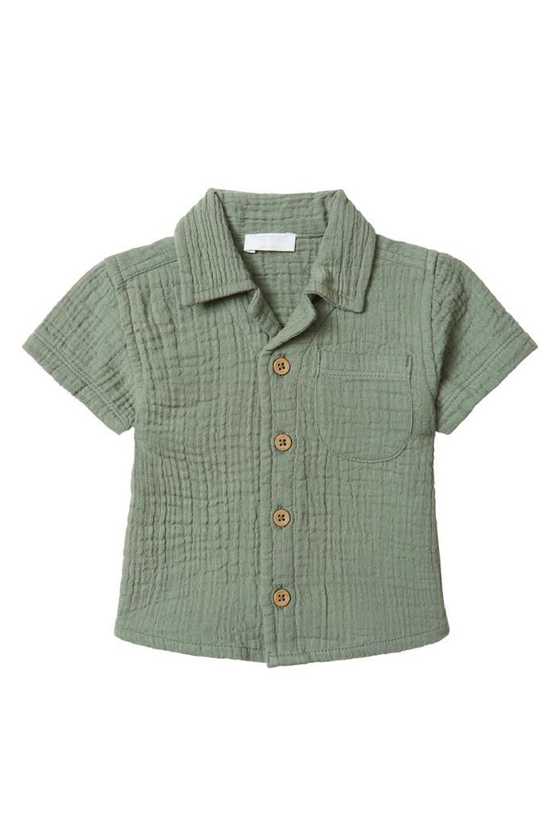 Noppies Baby Overhemd Ballville Groen-1 1