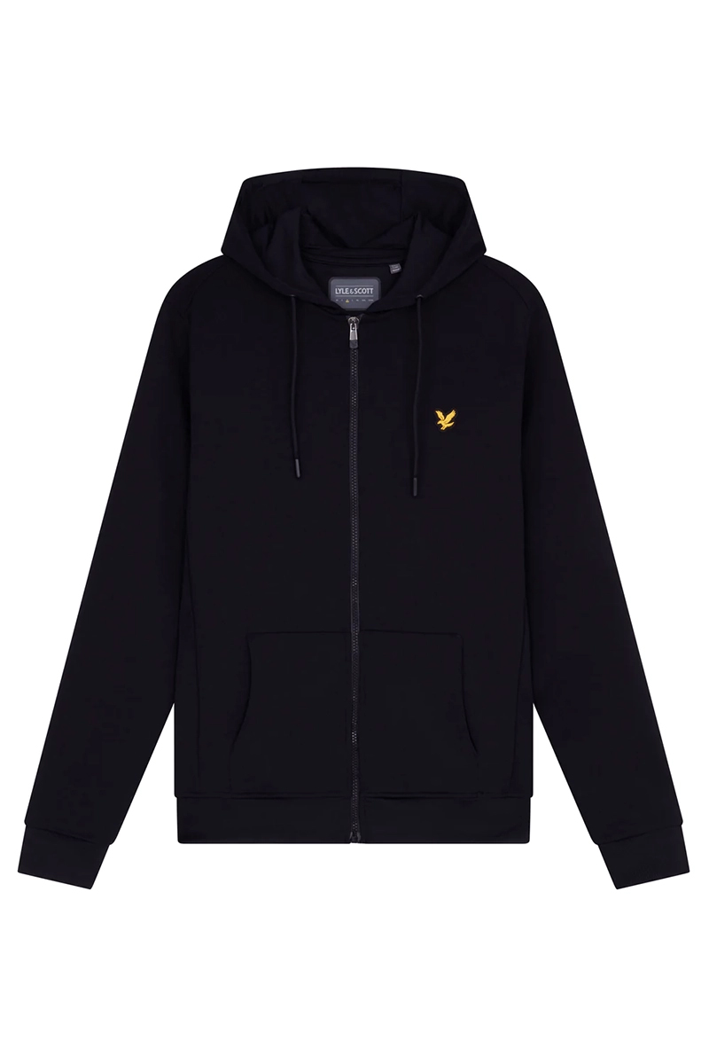 Lyle & Scott FULL ZIP FLY FLEECE HOODIE Blauw-1 1