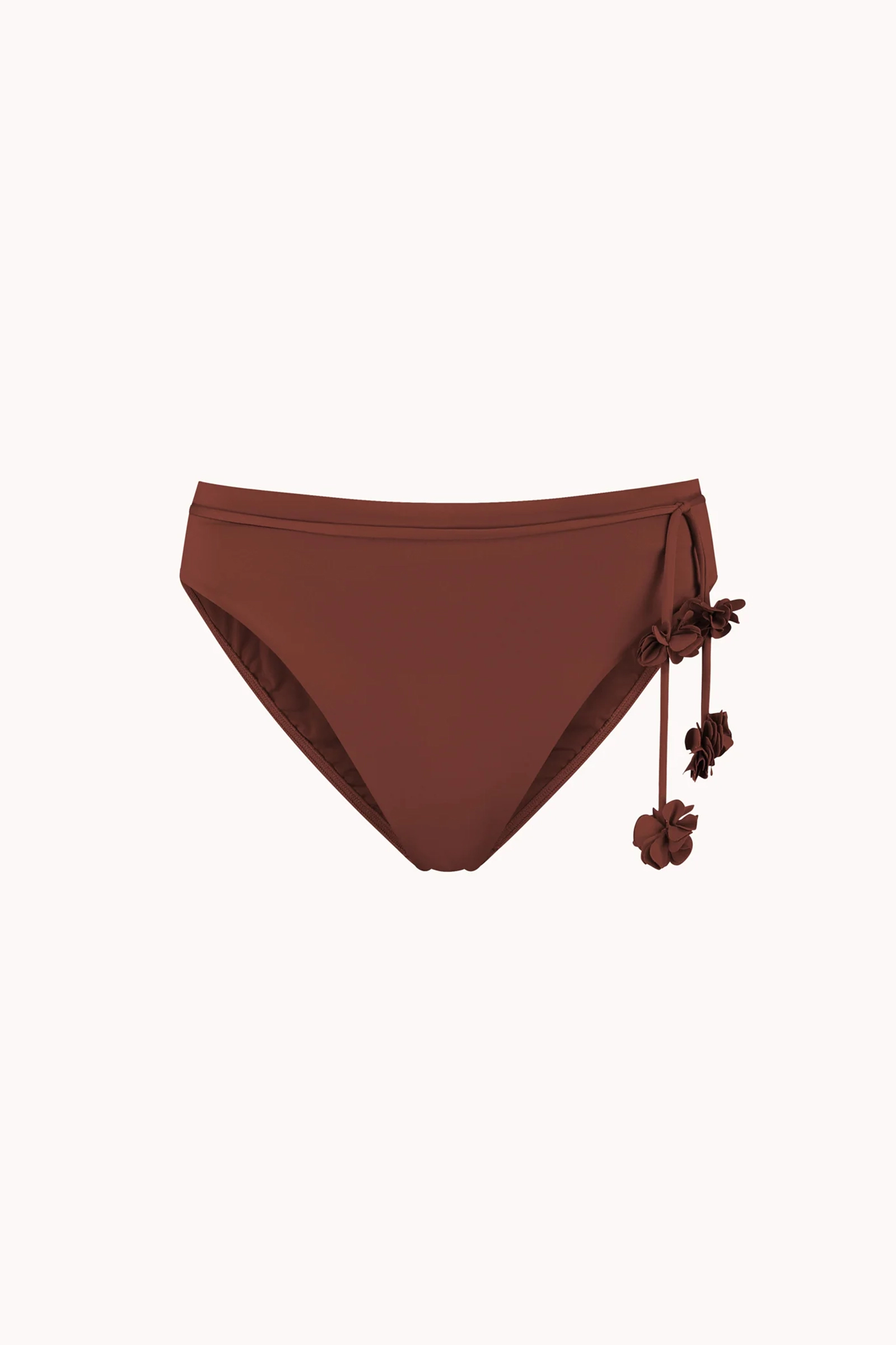 Bad/beach dames bikini slip bruin