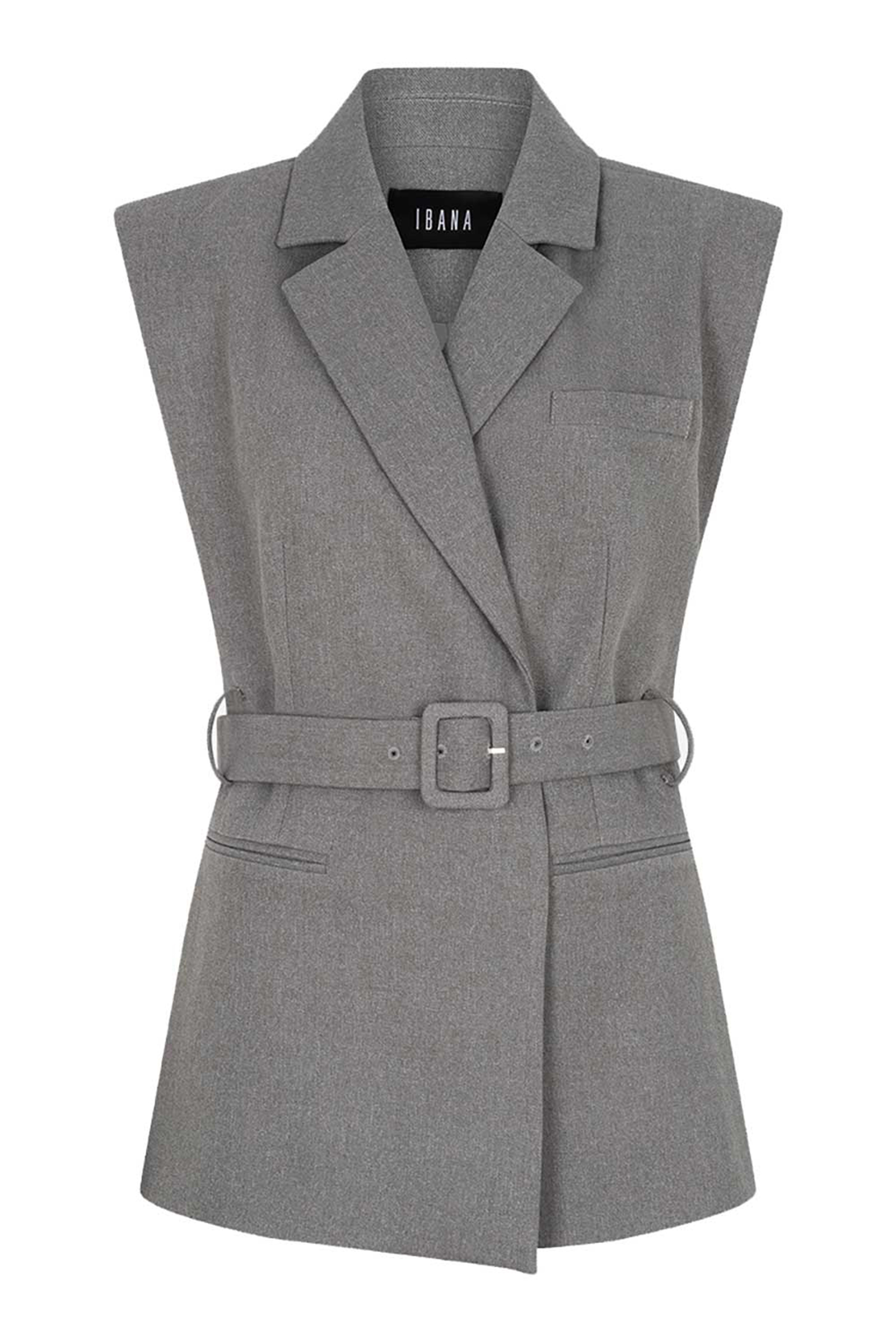 Dames gilet grijs