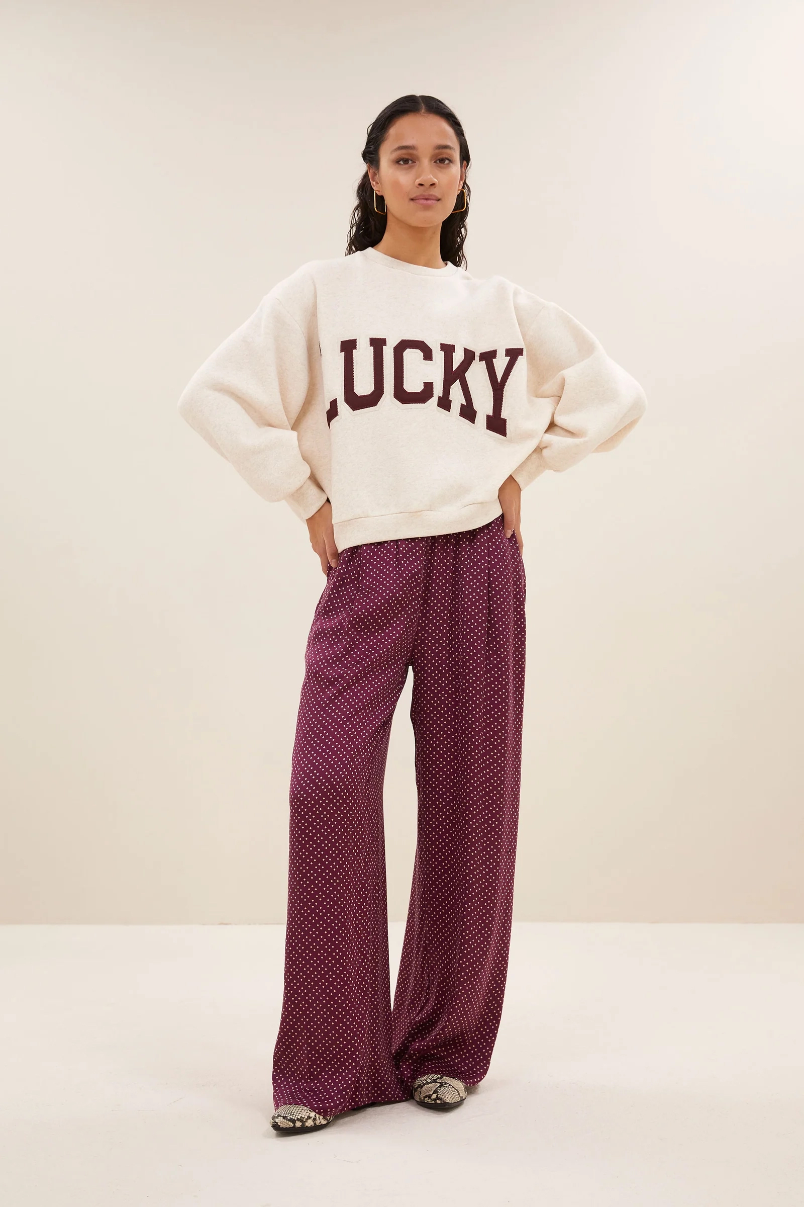 Dames sweater bruin