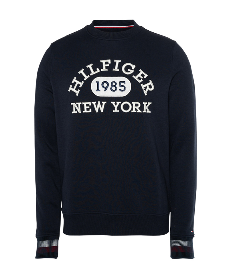 Tommy Hilfiger MONOTYPE COLLEGIATE CREWNECK Blauw-1 1