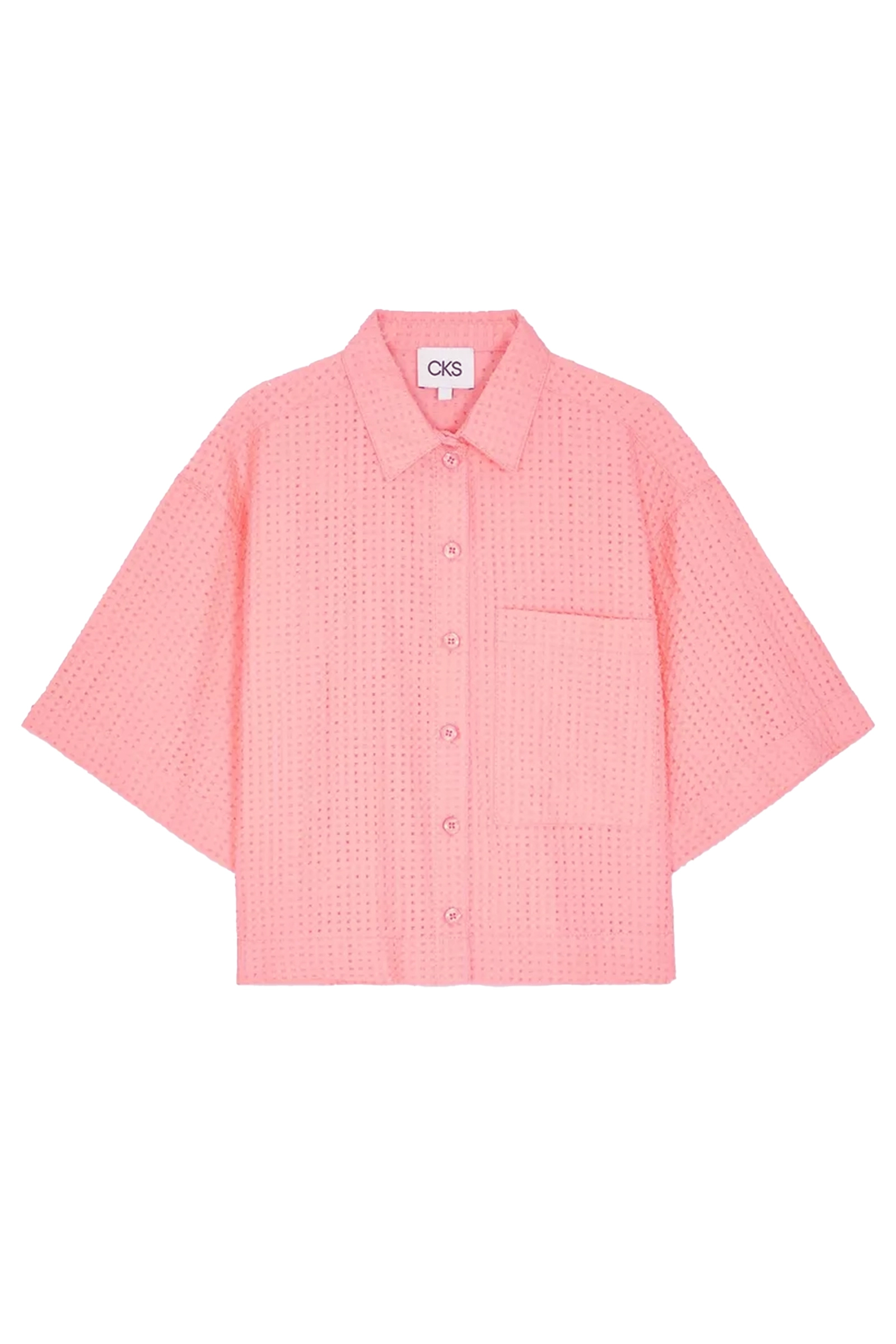 Dames blouse korte mouw oranje