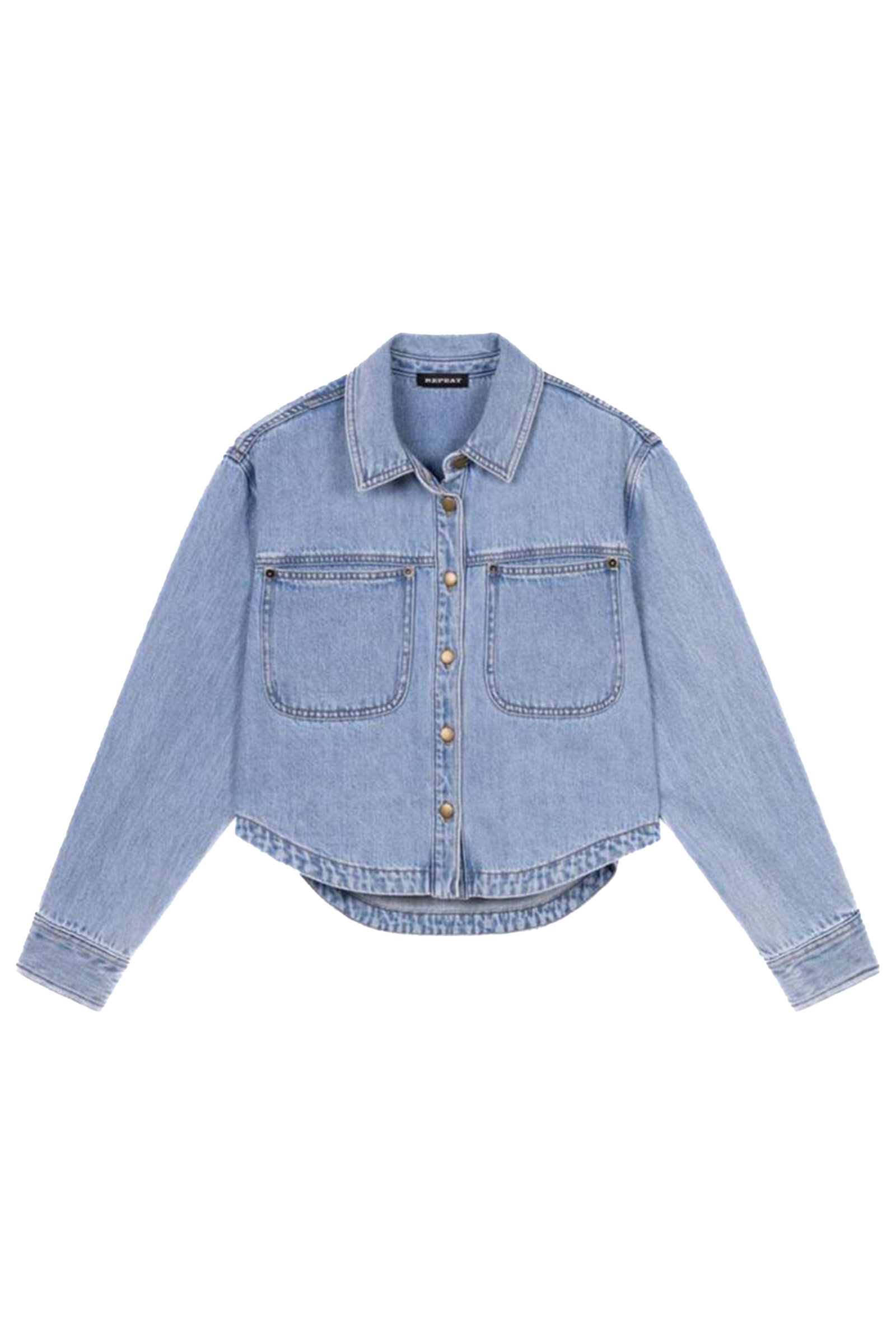 Dames blouse lange mouw blauw