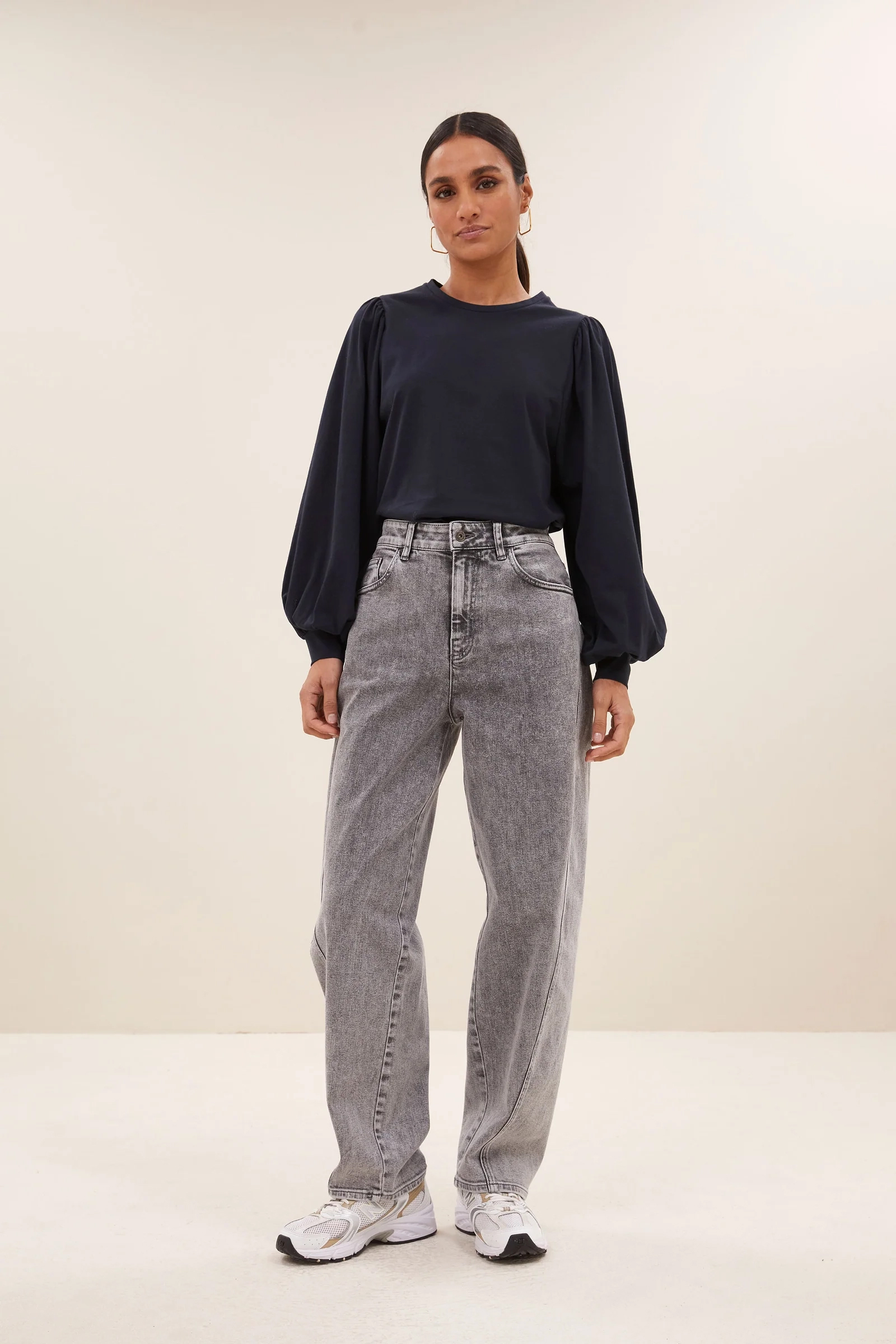 Dames jeans grijs