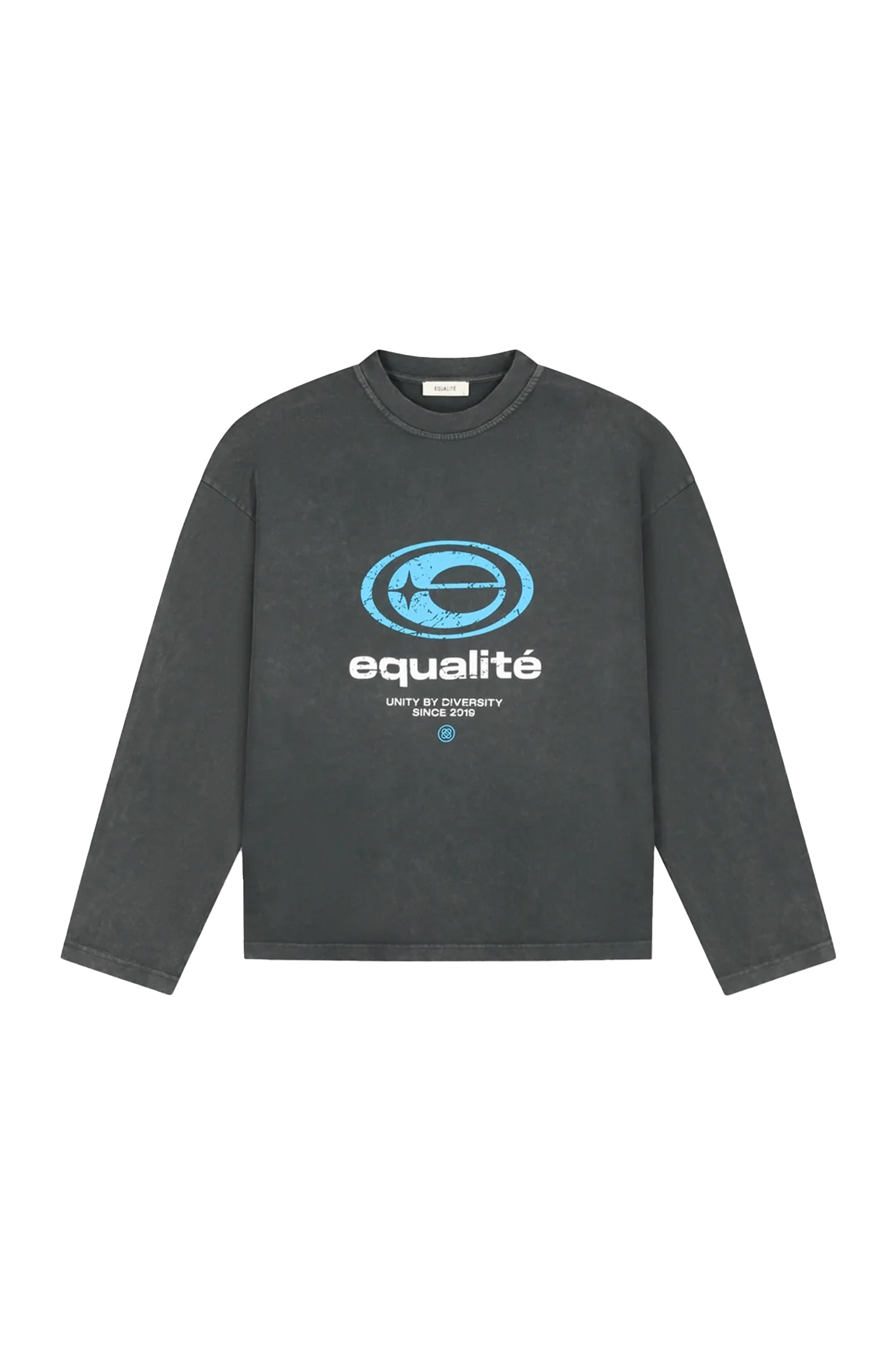 Heren t-shirt lange mouw grijs