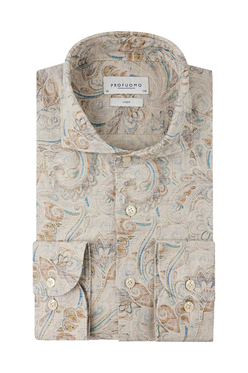 Profuomo SHIRT X-CUTAWAY SC SF BEIGE White 1