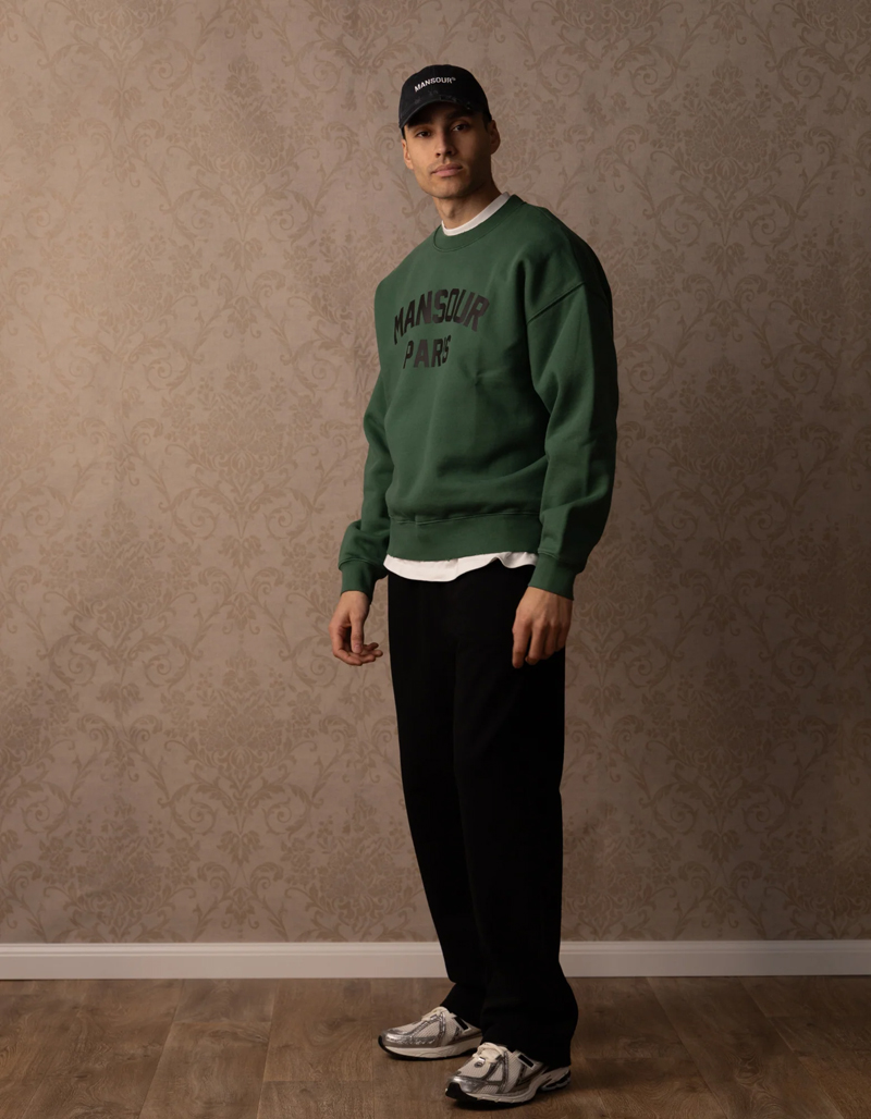 Mansour PARIS COLLEGE SWEATER Groen-1 3