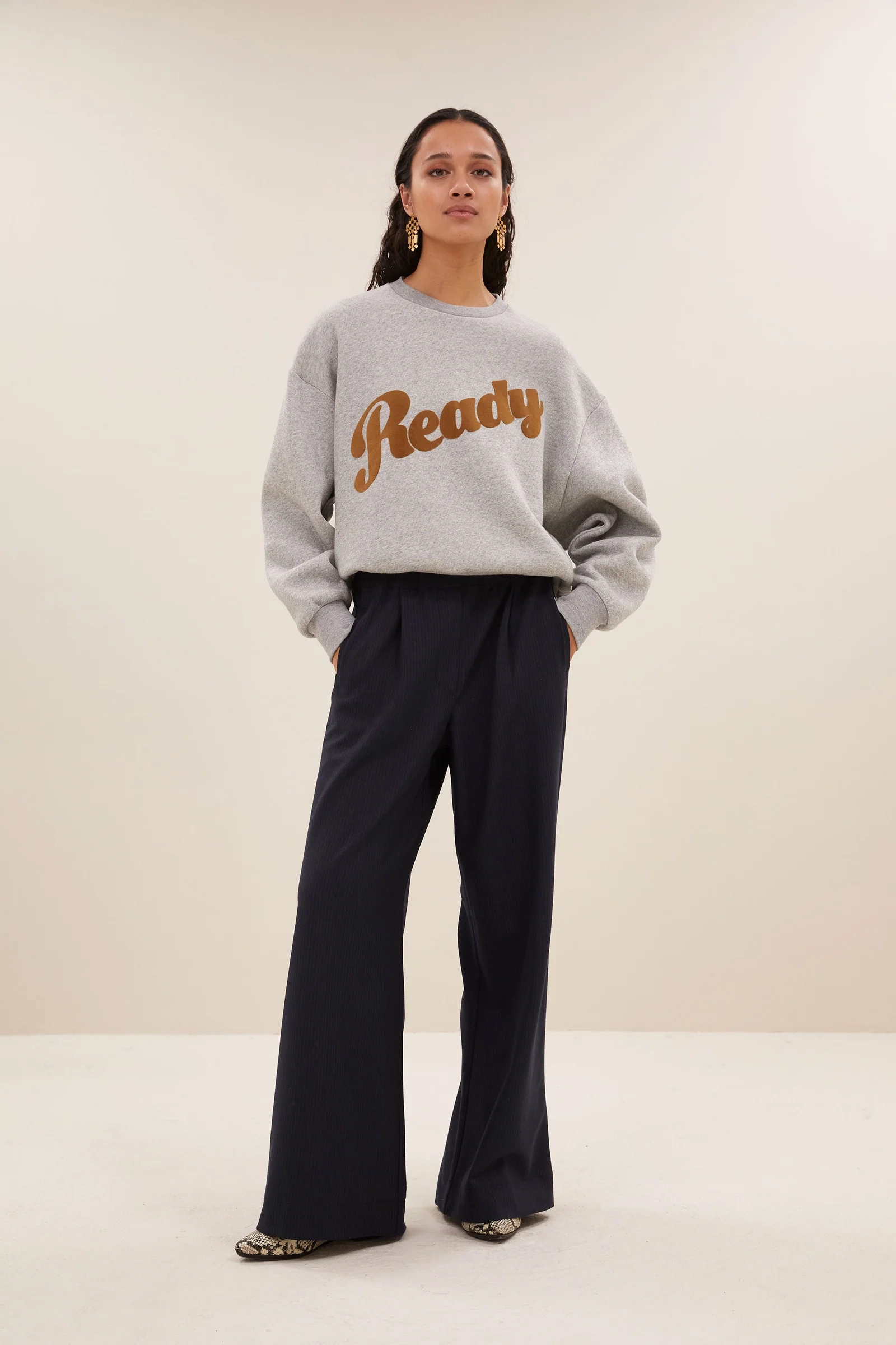 Dames sweater grijs