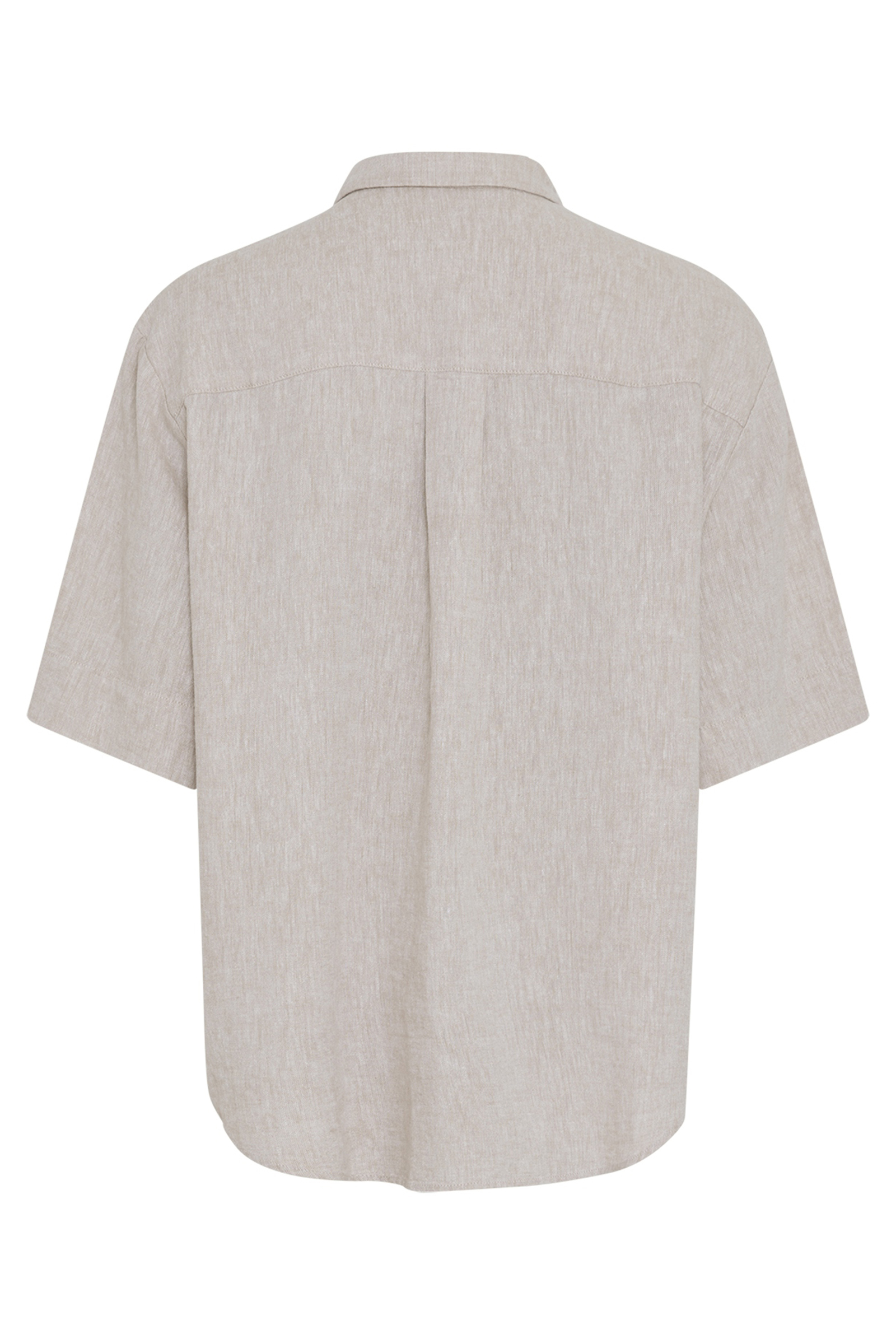 Dames blouse korte mouw bruin