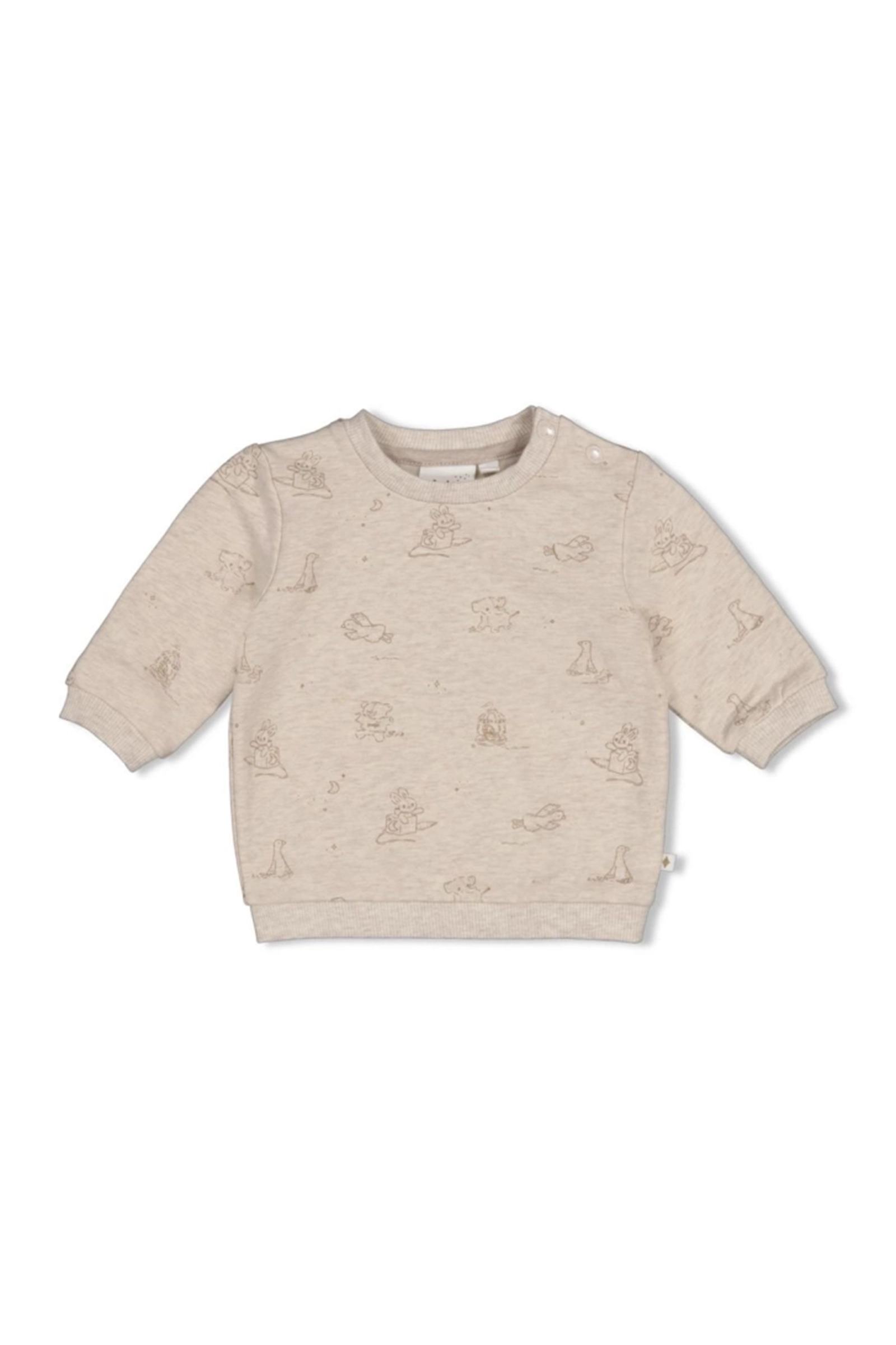 Baby t-shirt lange mouw bruin