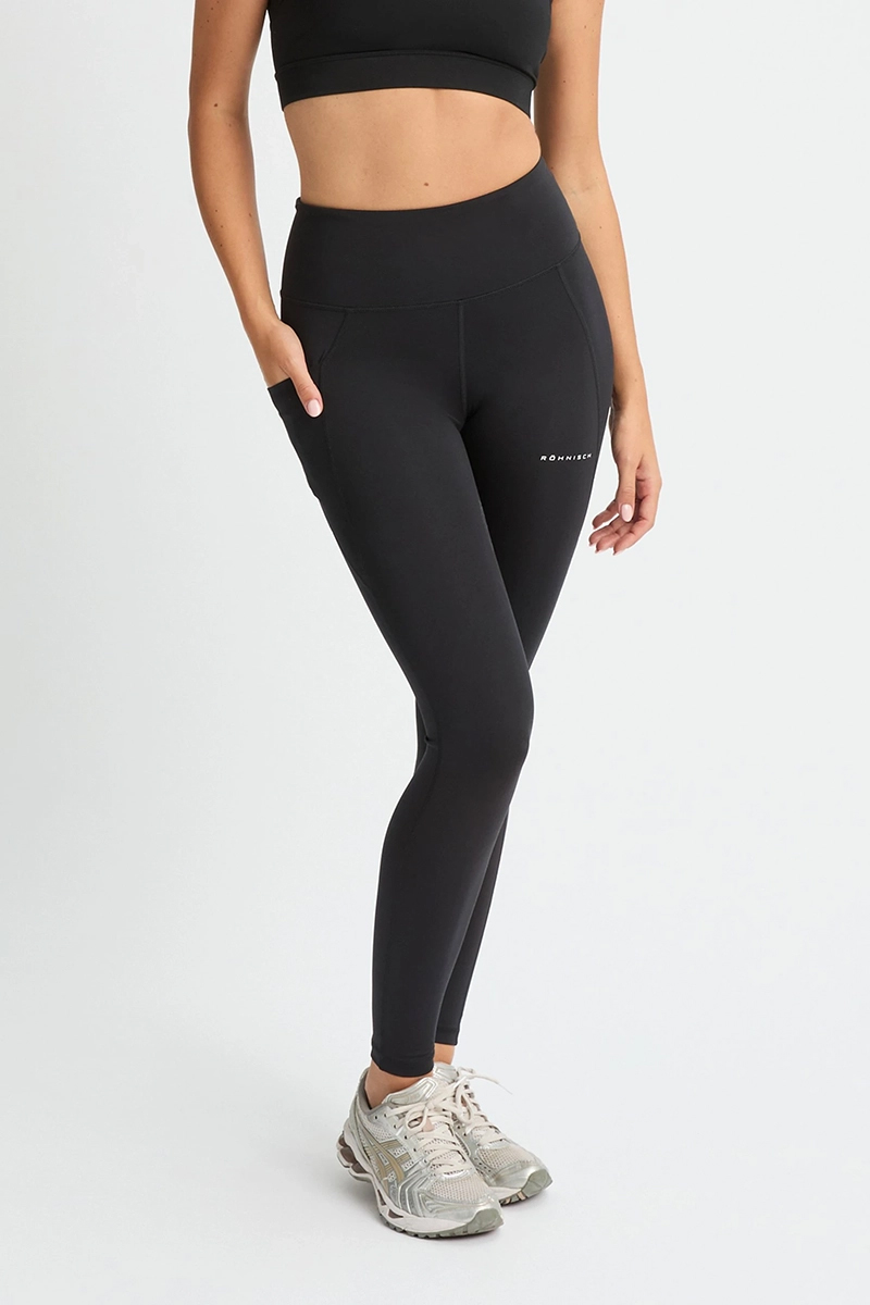 Fitness dames tight lang zwart