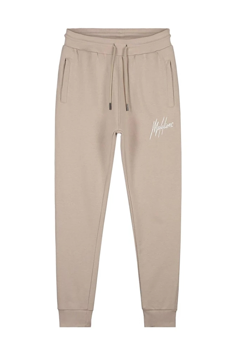 Malelions Basic Sweatpants bruin/beige-1 1
