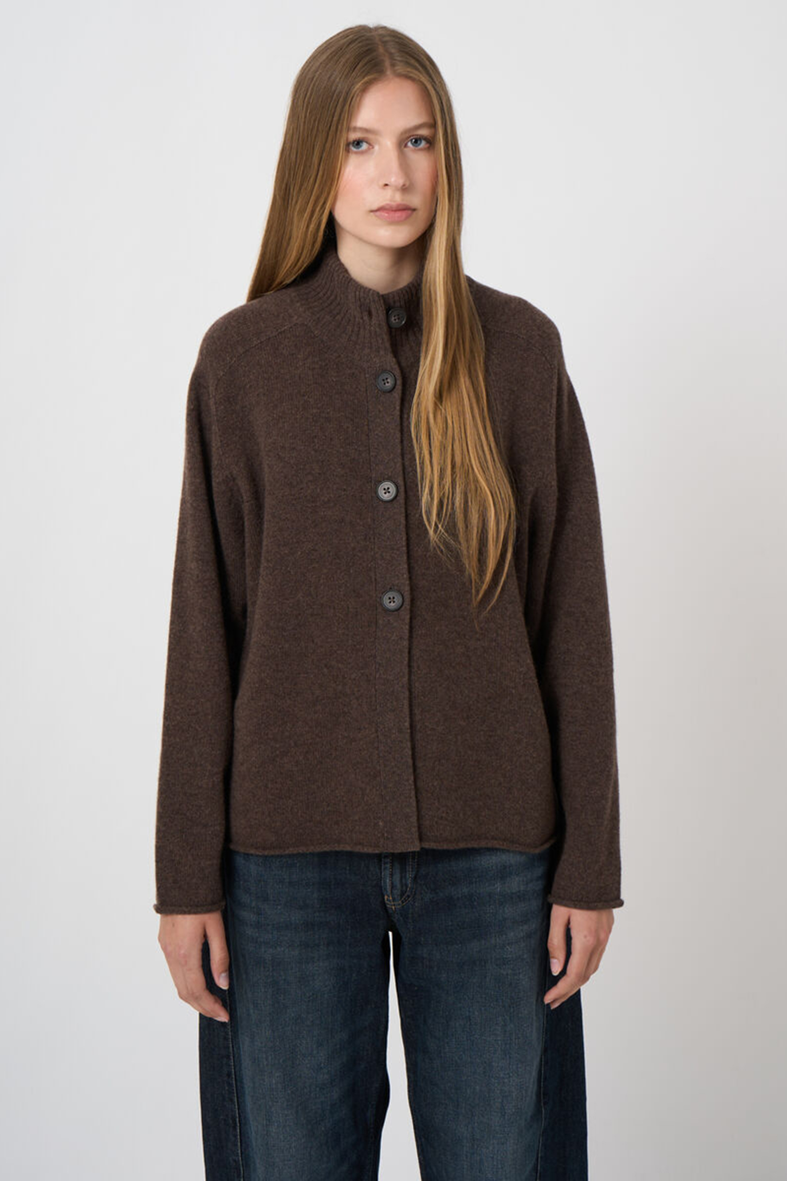 Dames vest bruin