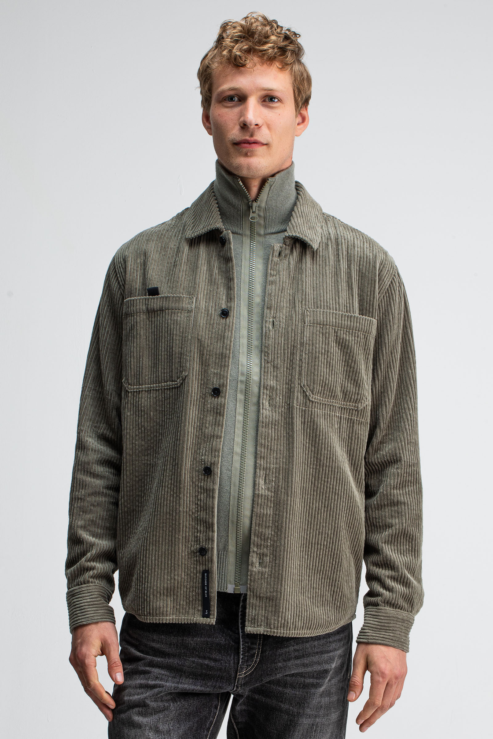 Heren overhemd lm casual bruin