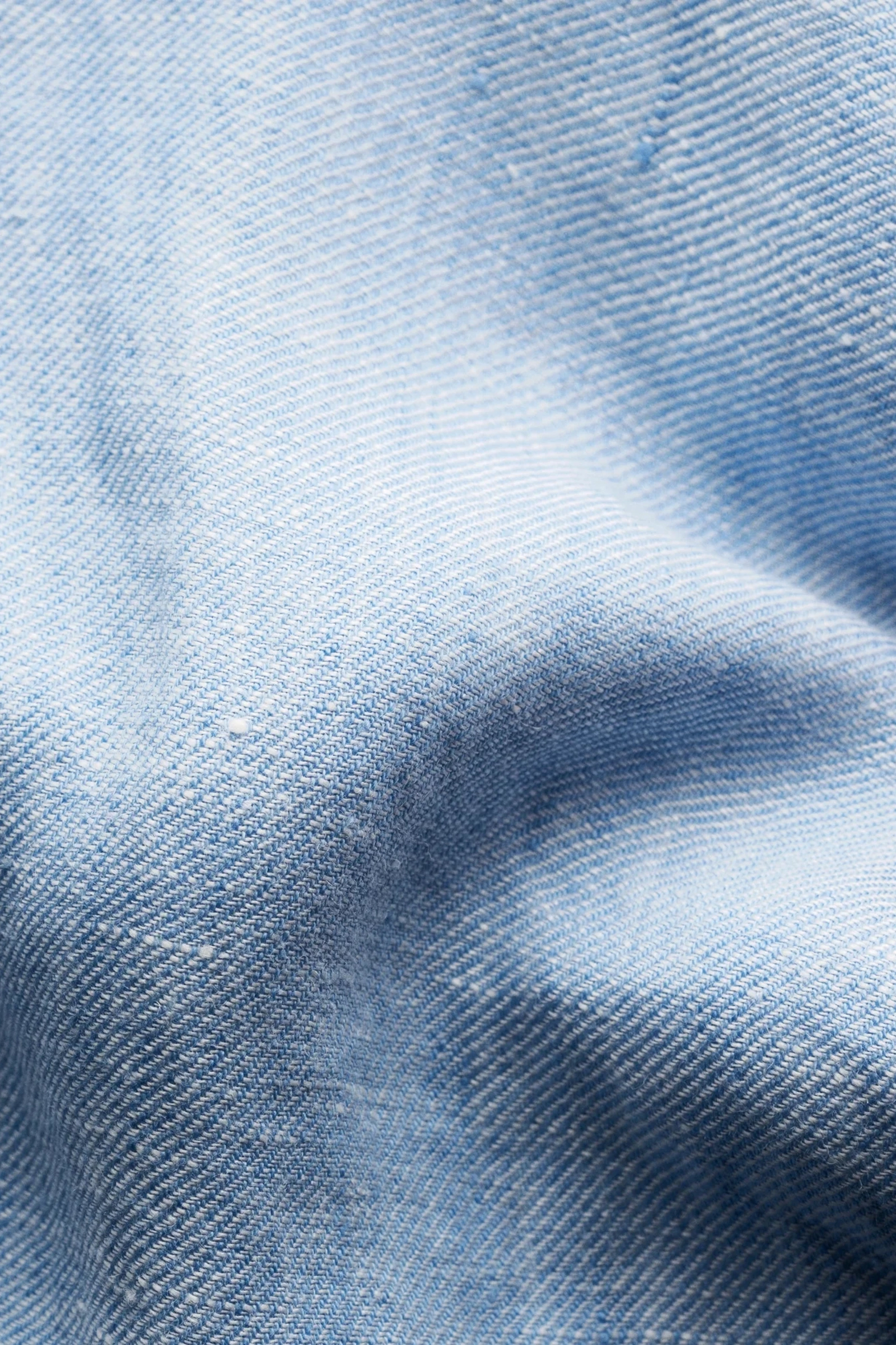 Eton SOLID TWILL LINEN Blauw-1 3