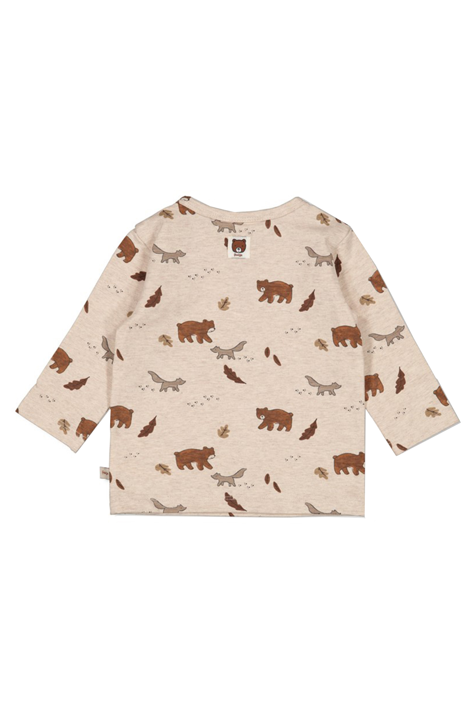 Baby t-shirt lange mouw bruin
