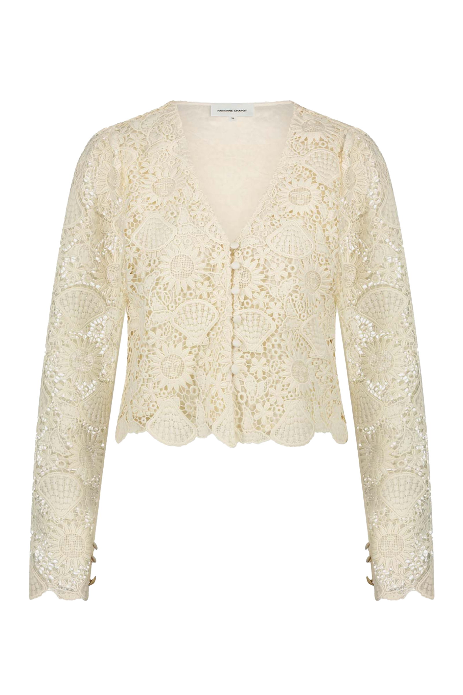 Dames blouse korte mouw wit