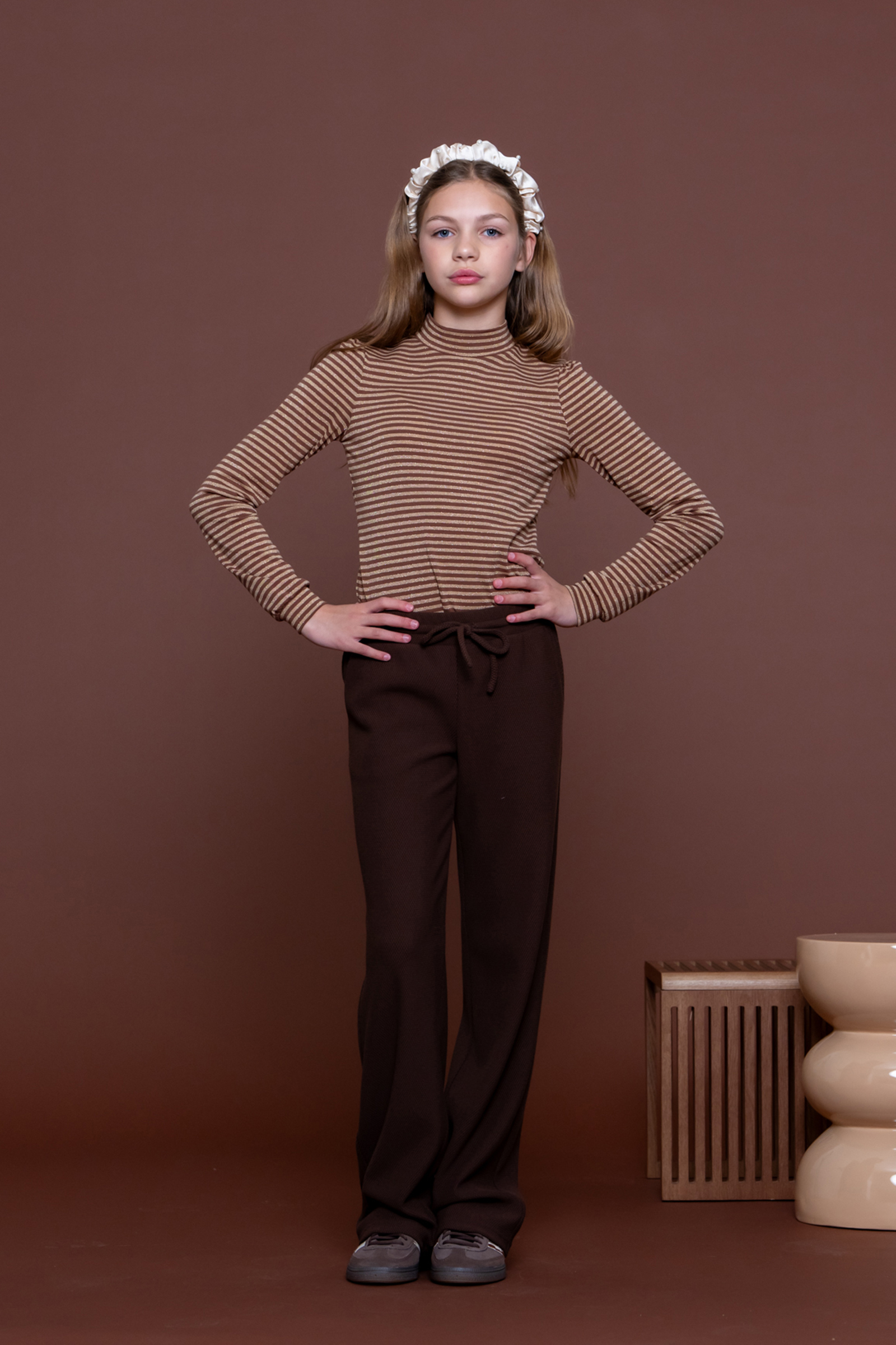 Meisjes broek bruin