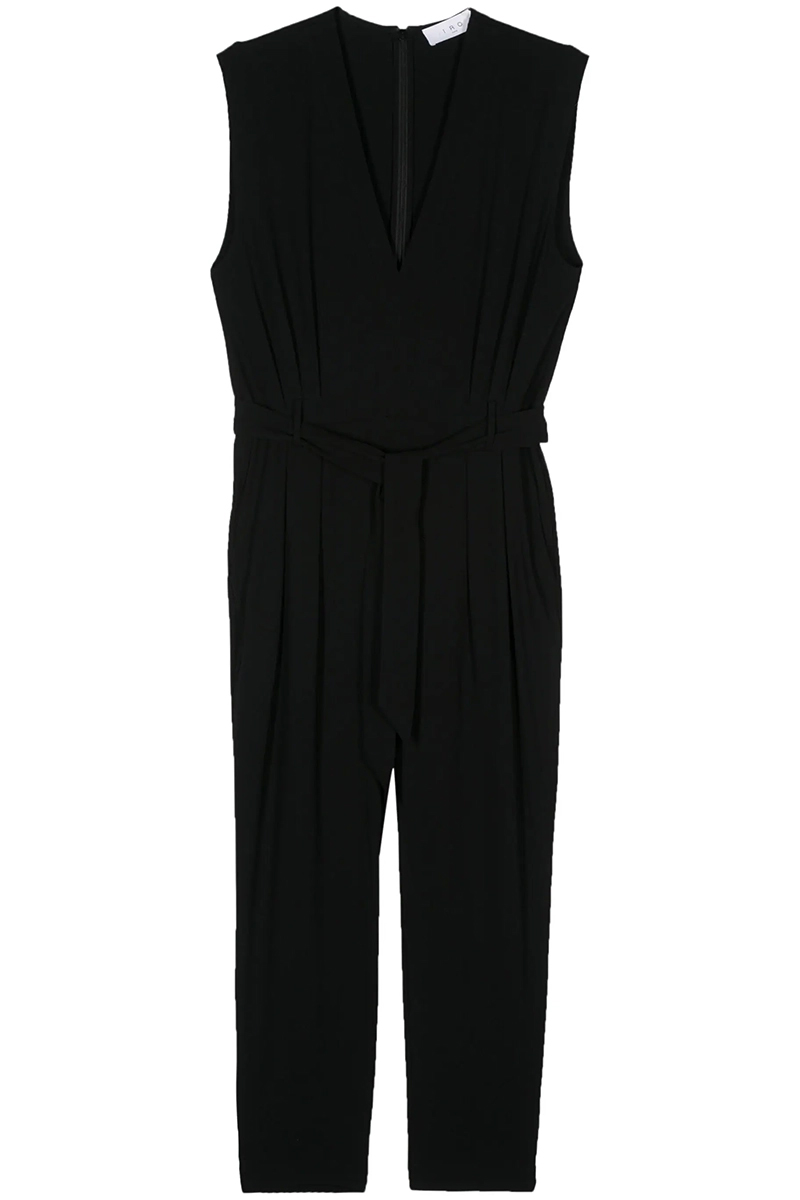 Dames jumpsuit/tuinbroek zwart