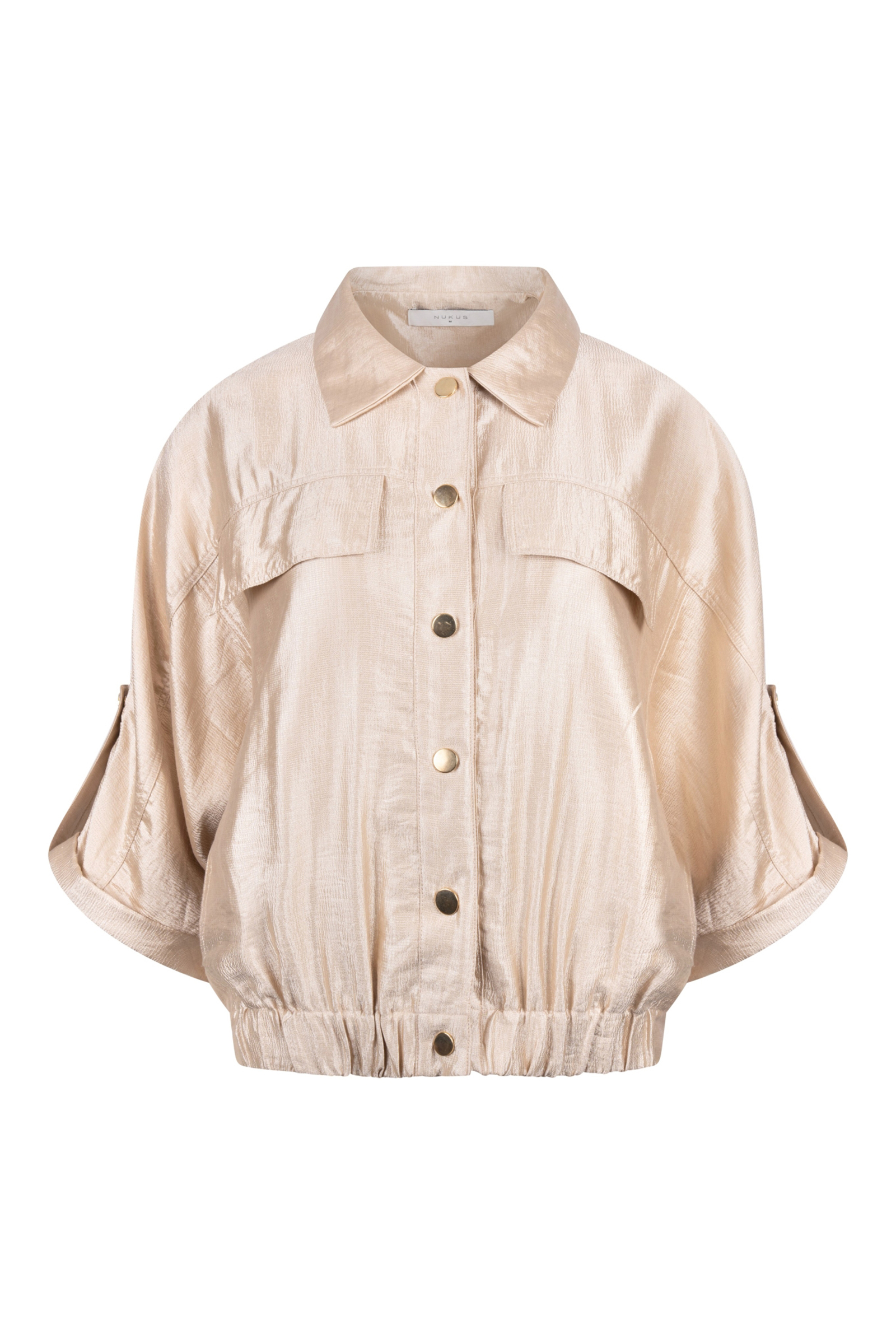 Dames blouse lange mouw goud