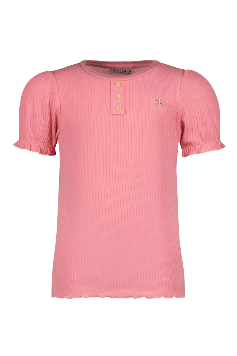 Meisjes t-shirt korte mouw rose