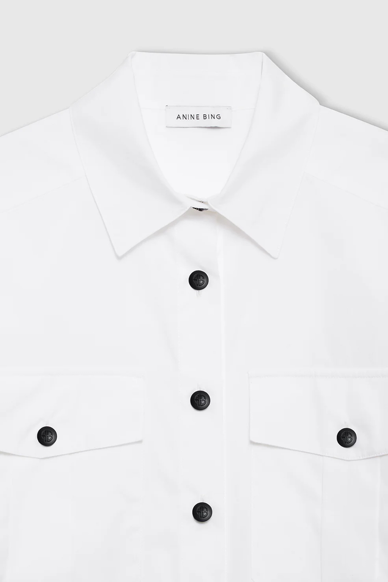 Anine Bing Edith shirt Wit-1 2