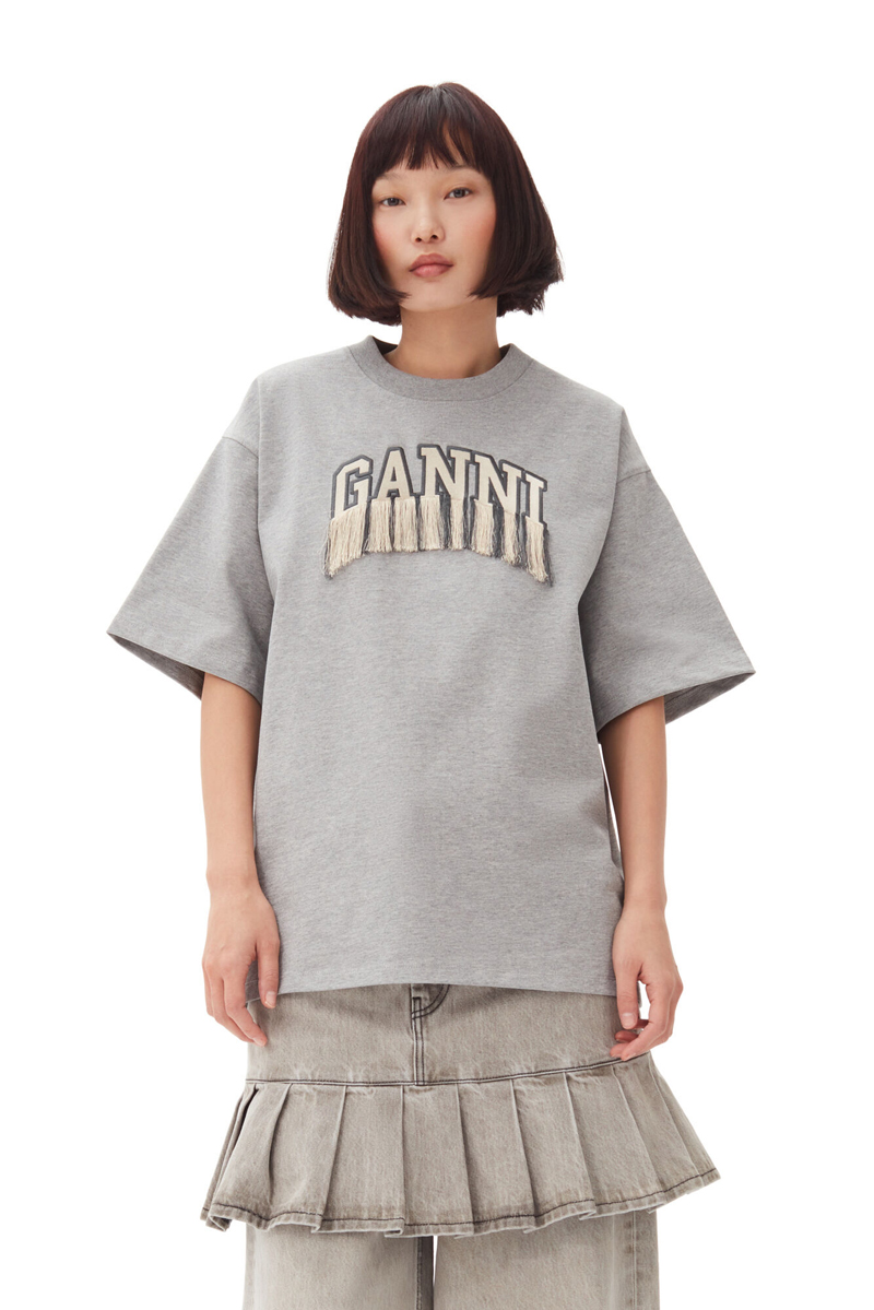 Dames t-shirt korte mouw grijs