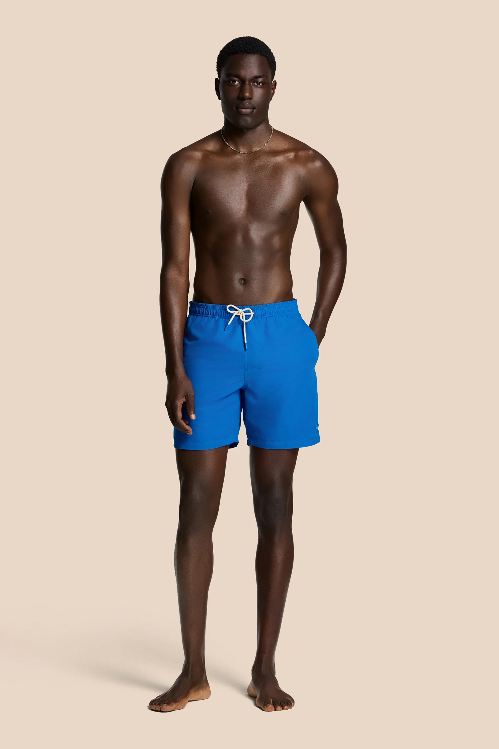 Bad/beach heren zwemshort blauw