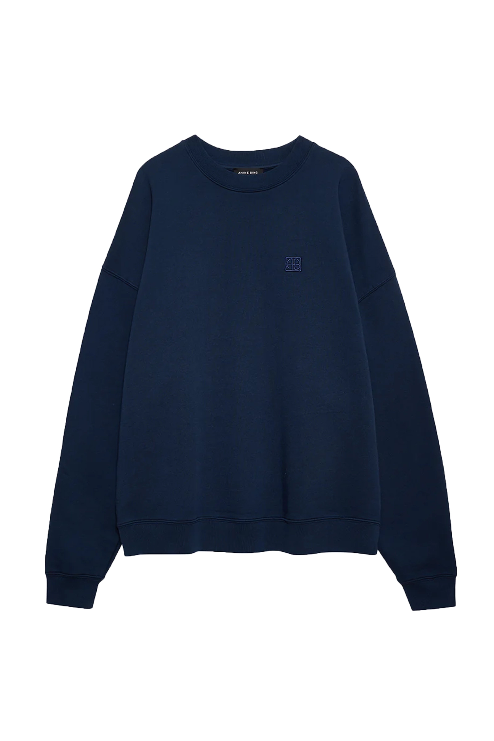 Anine Bing Miles sweatshirt framed monogram Blauw-1 1