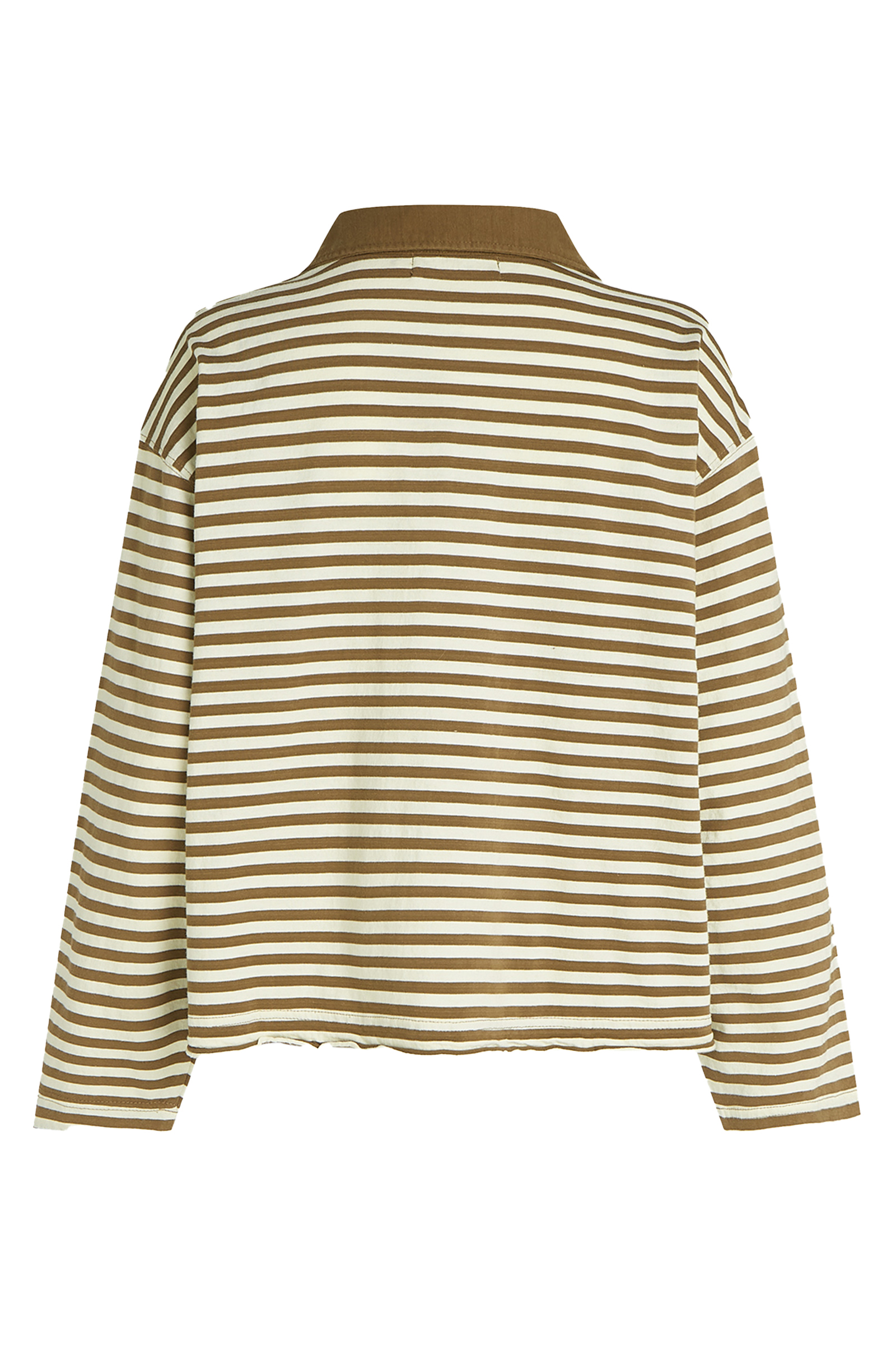Dames t-shirt lange mouw bruin