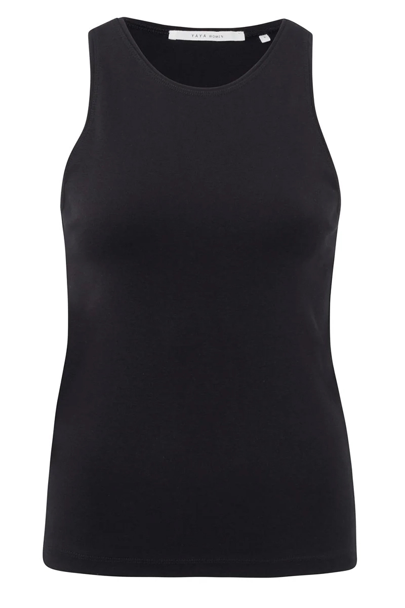 Yaya halter top Zwart-2 1