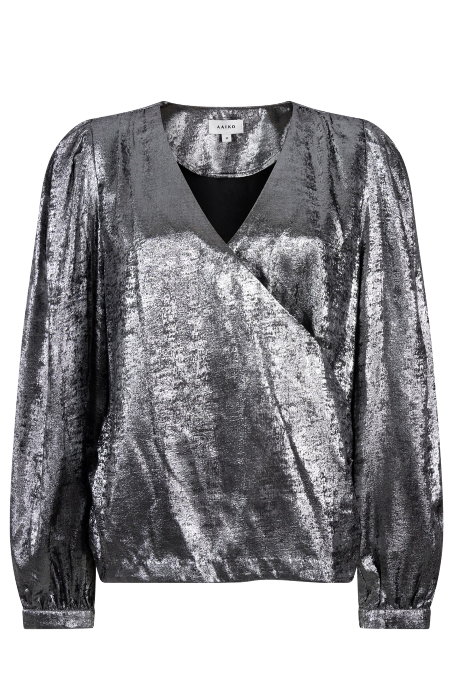 Dames blouse lange mouw grijs