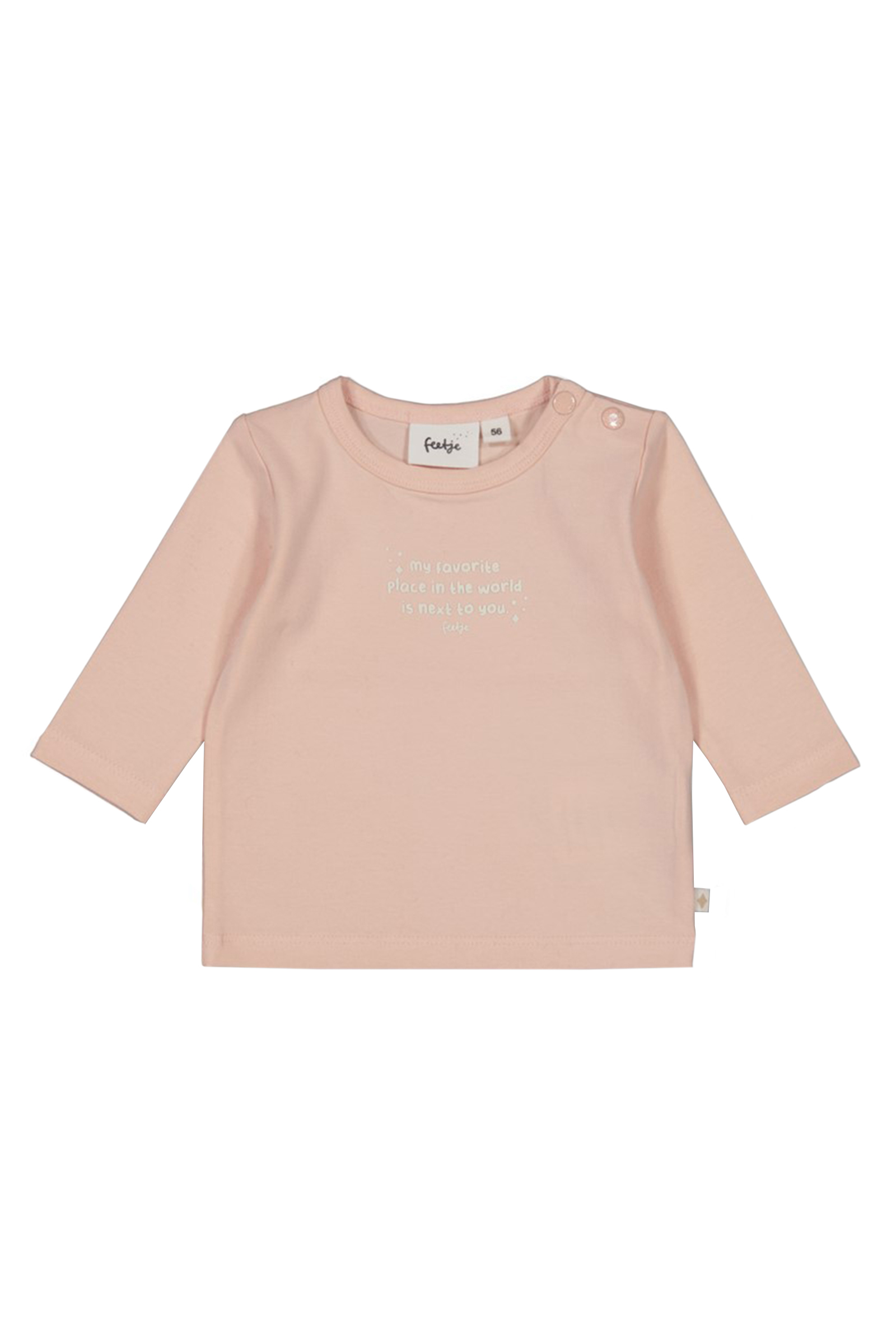 Baby t-shirt lange mouw rose