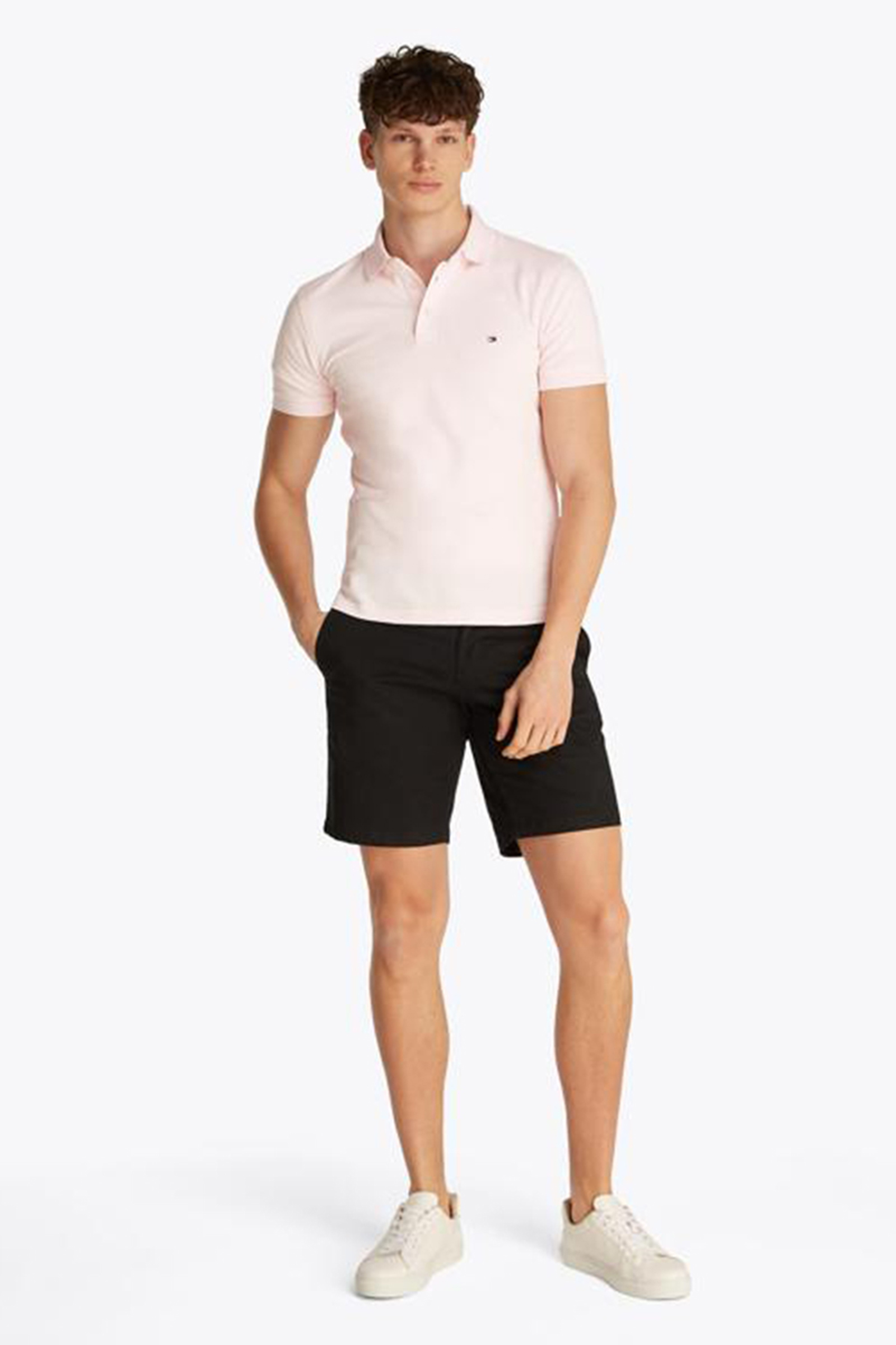 Heren polo korte mouw rose