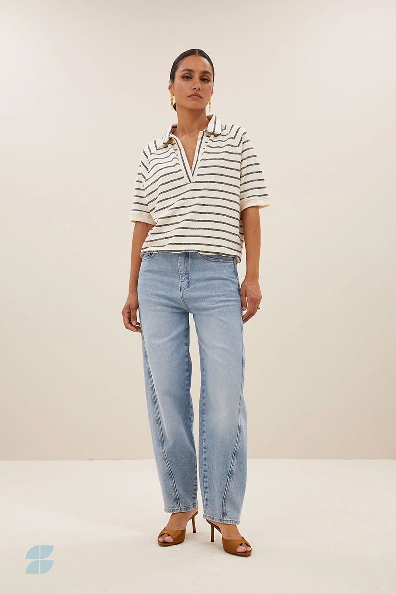 By Bar Harper breton stripe top Ecru-1 2