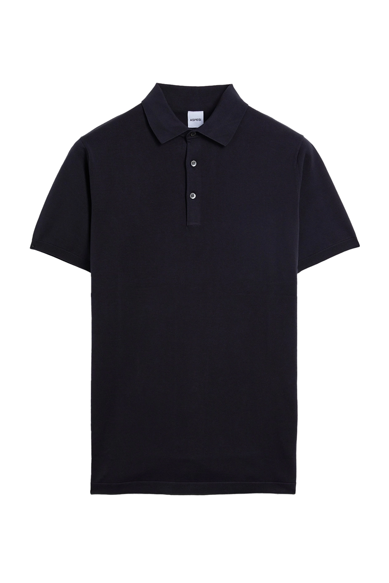 Heren polo korte mouw blauw