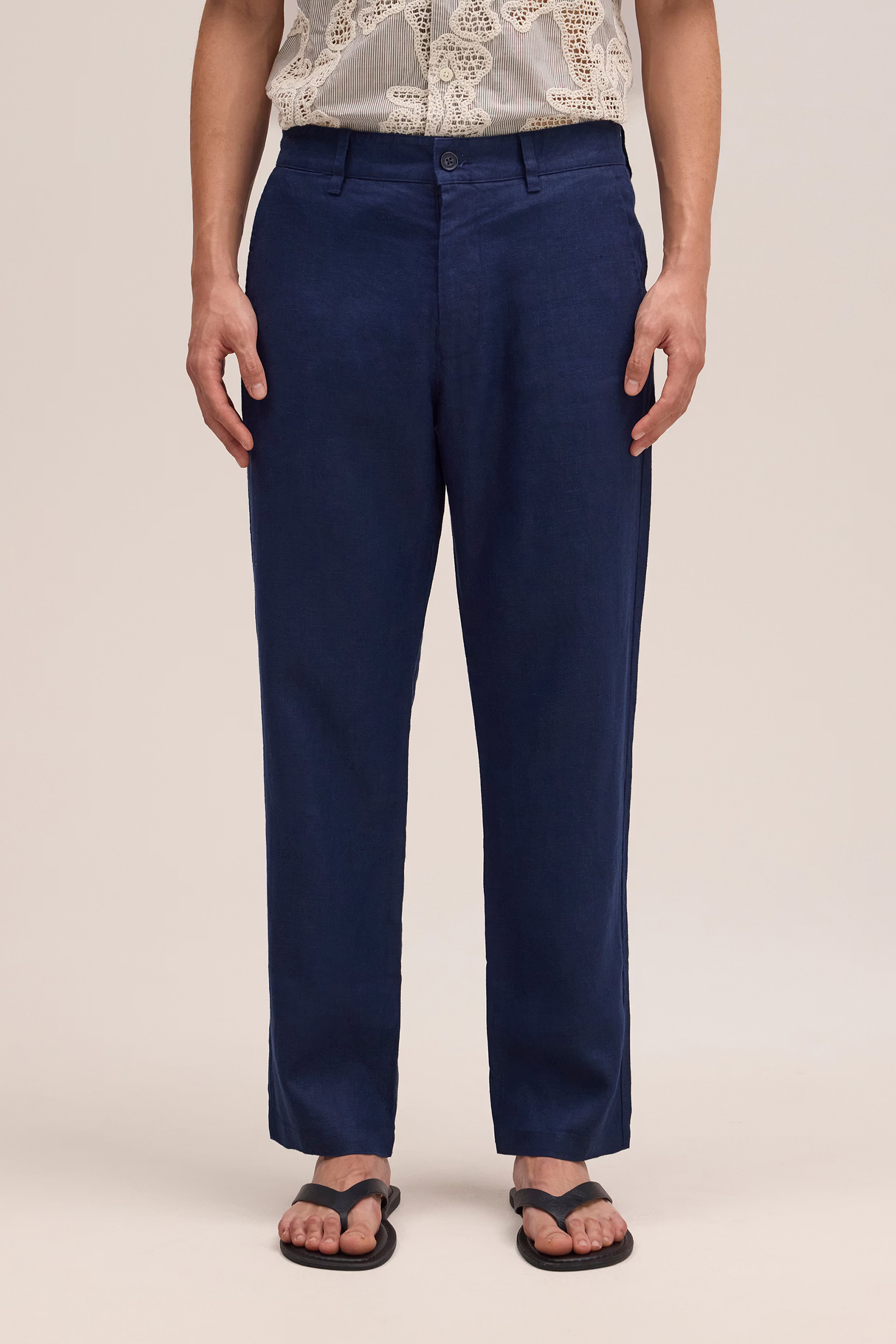 Heren chino blauw