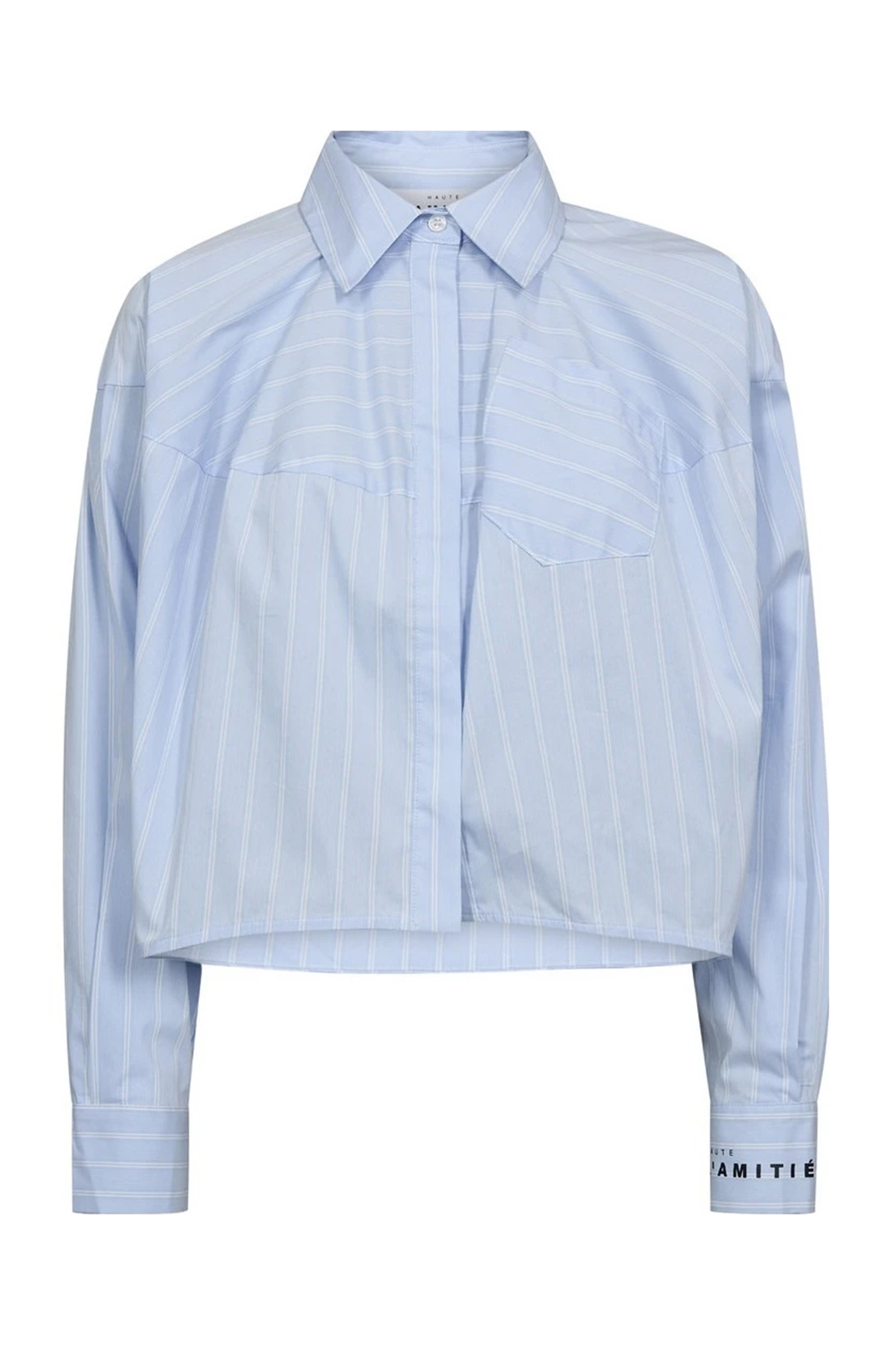 Dames blouse lange mouw blauw