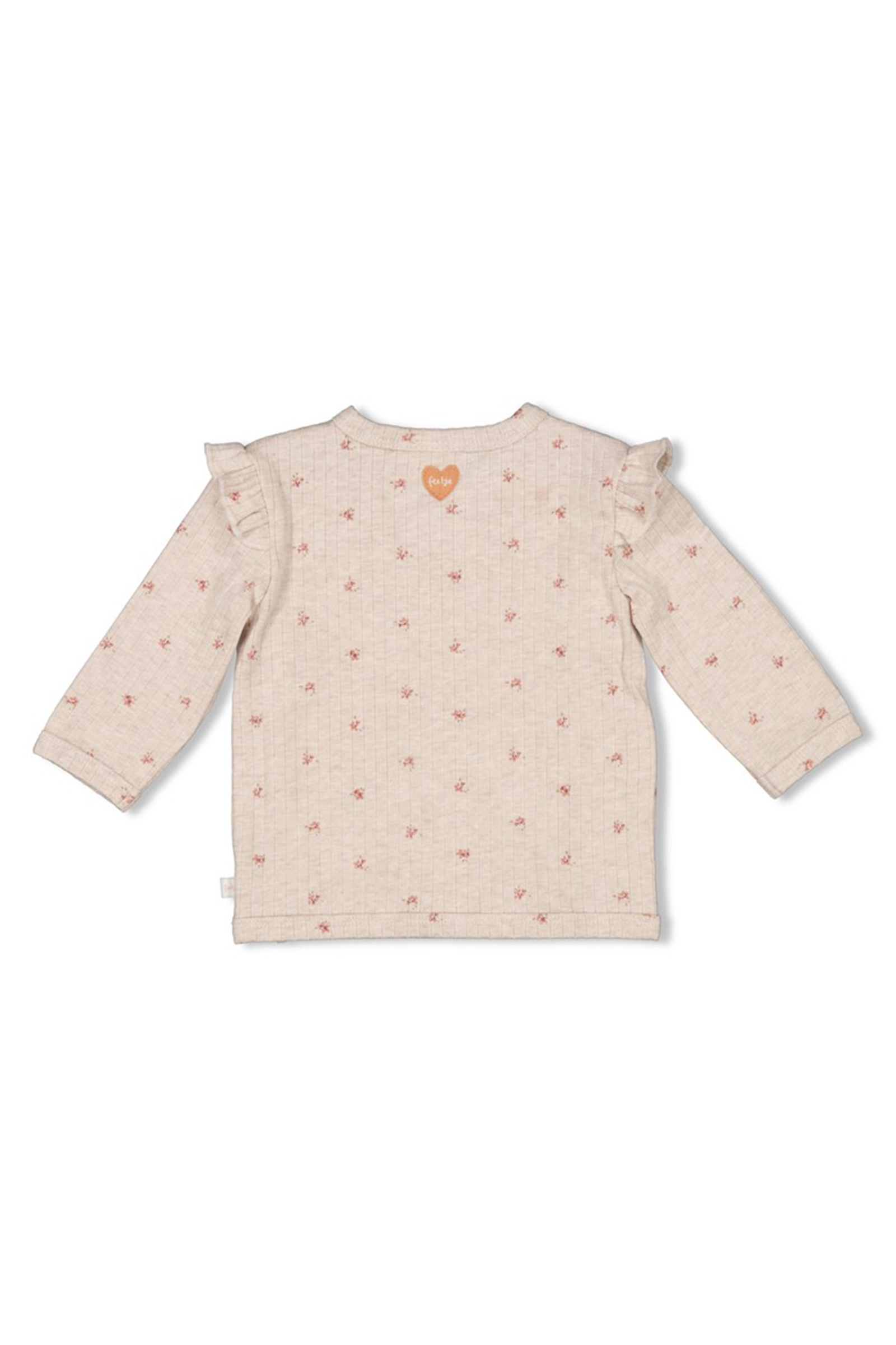 Baby t-shirt lange mouw bruin