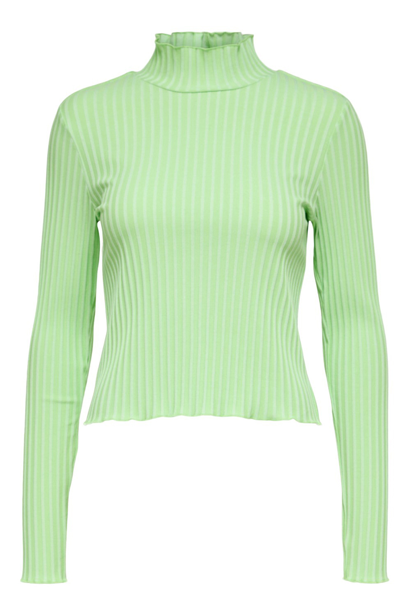 Selected SLFWILMA LS HIGH NECK TOP B Groen-1 1