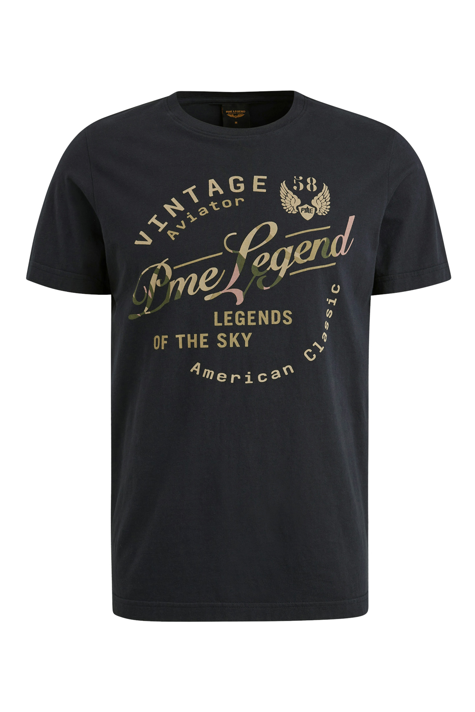 Heren t-shirt kortemouw blauw