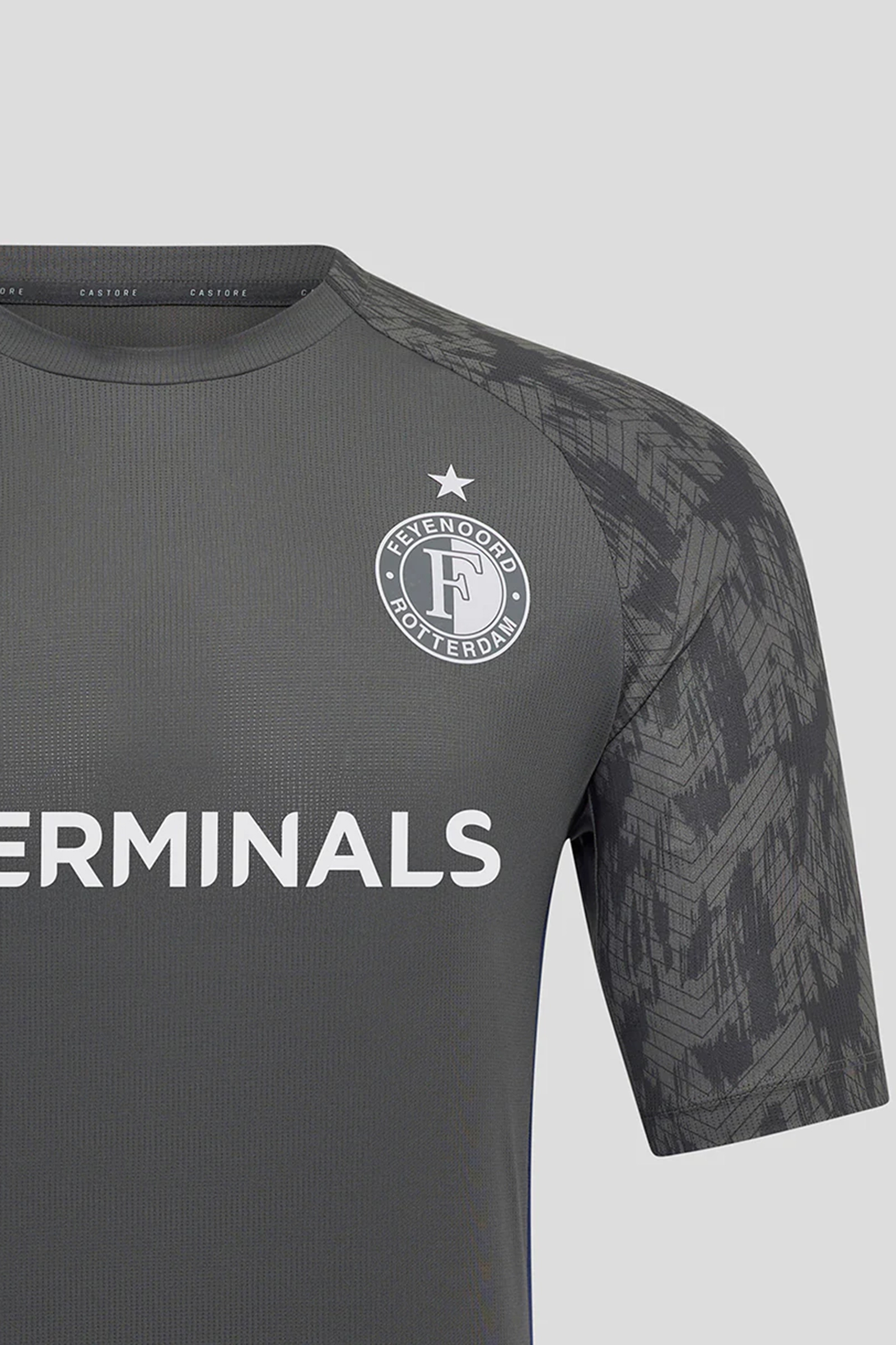 Voetbal heren club t-shirt grijs
