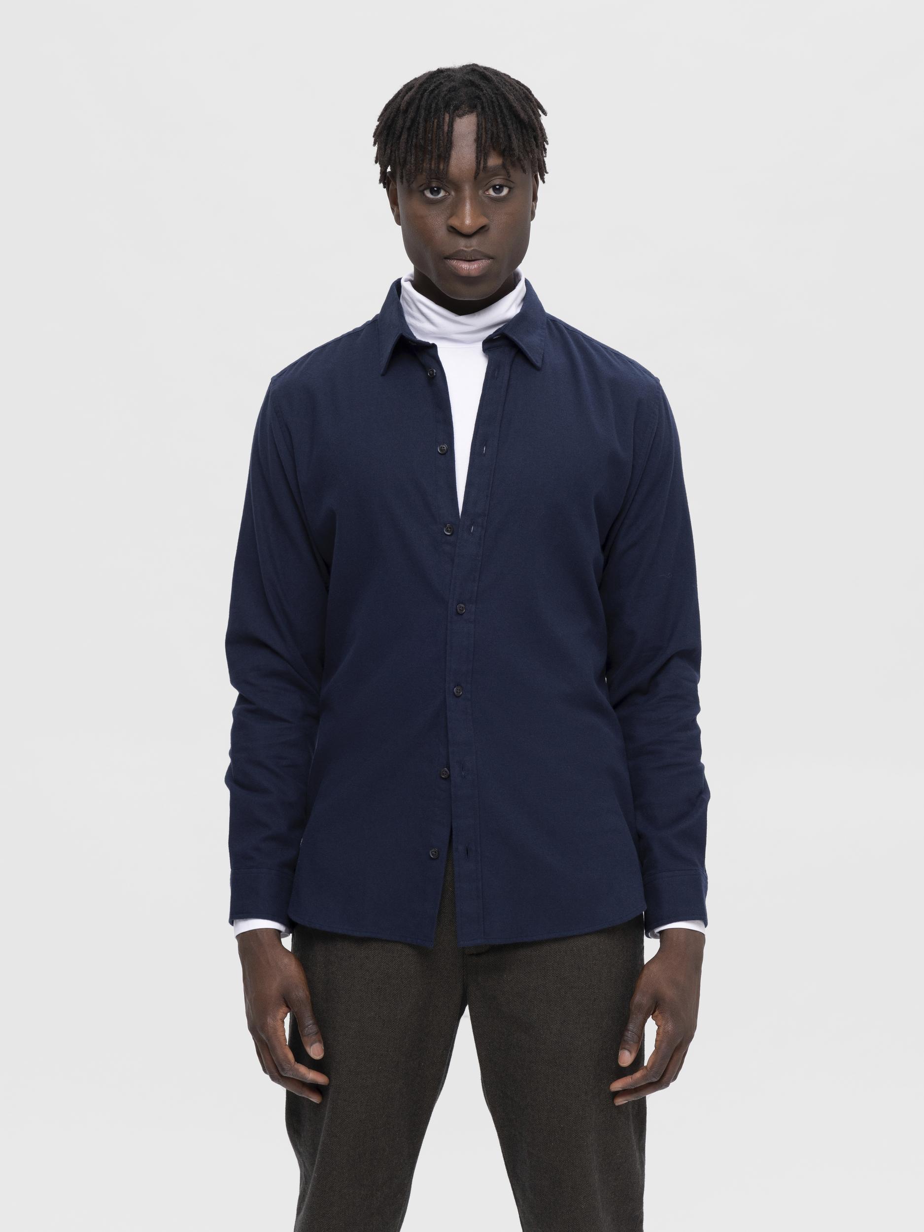 Heren overhemd lm casual blauw