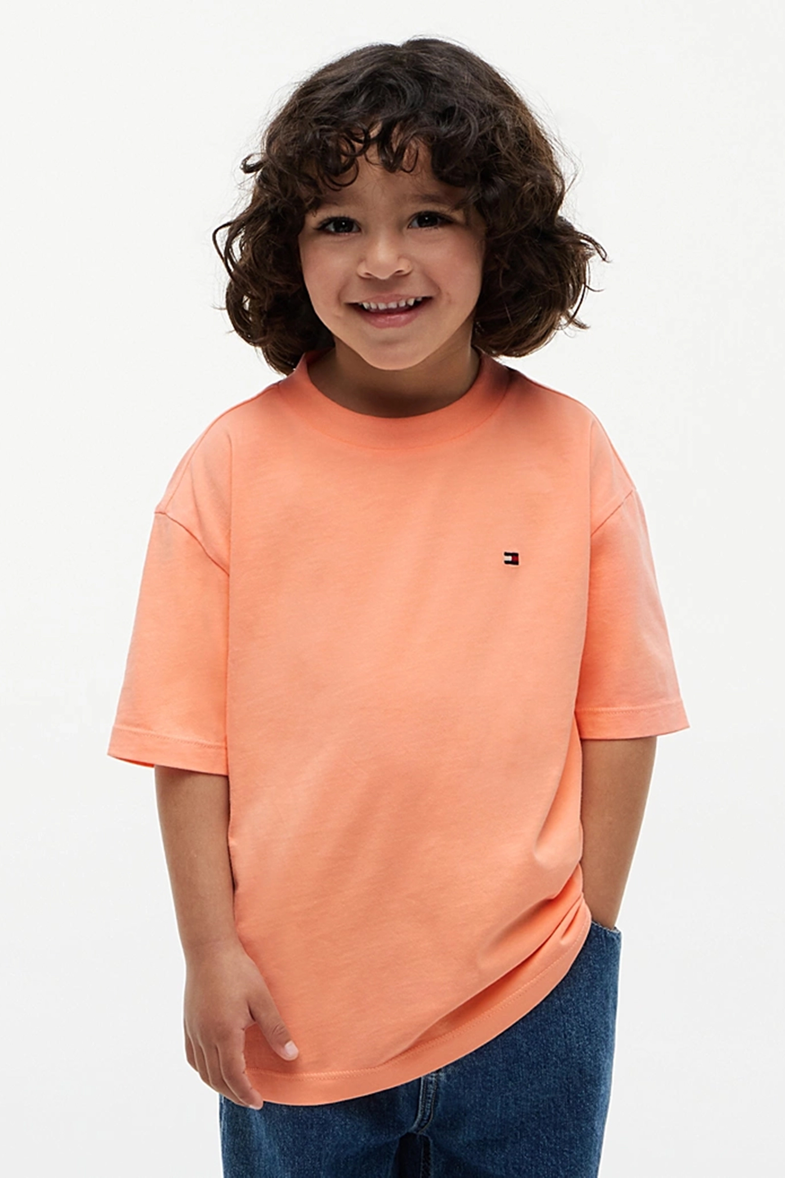 Jongens t-shirt korte mouw oranje