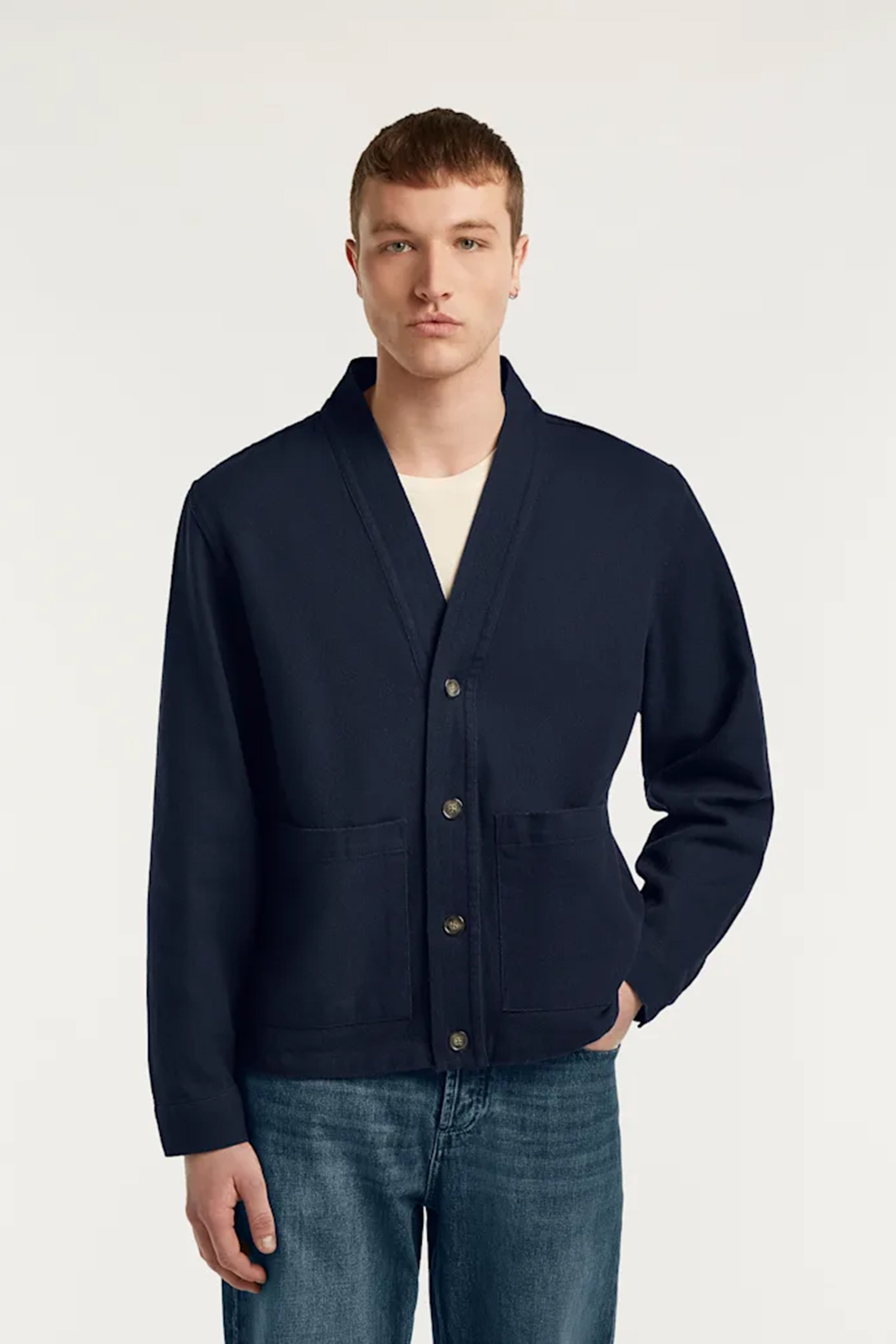 Heren overhemd lm casual blauw