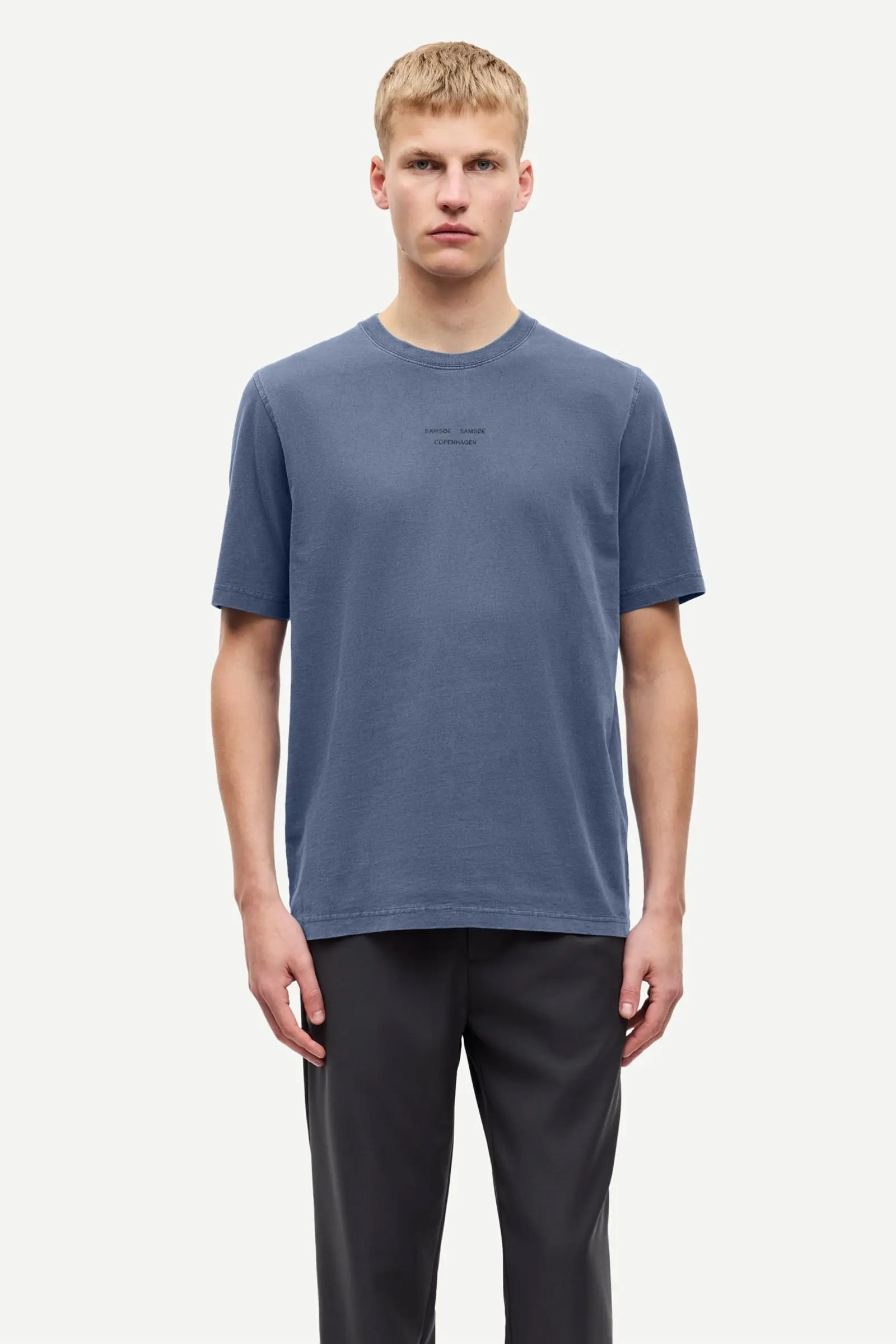 Heren t-shirt kortemouw blauw