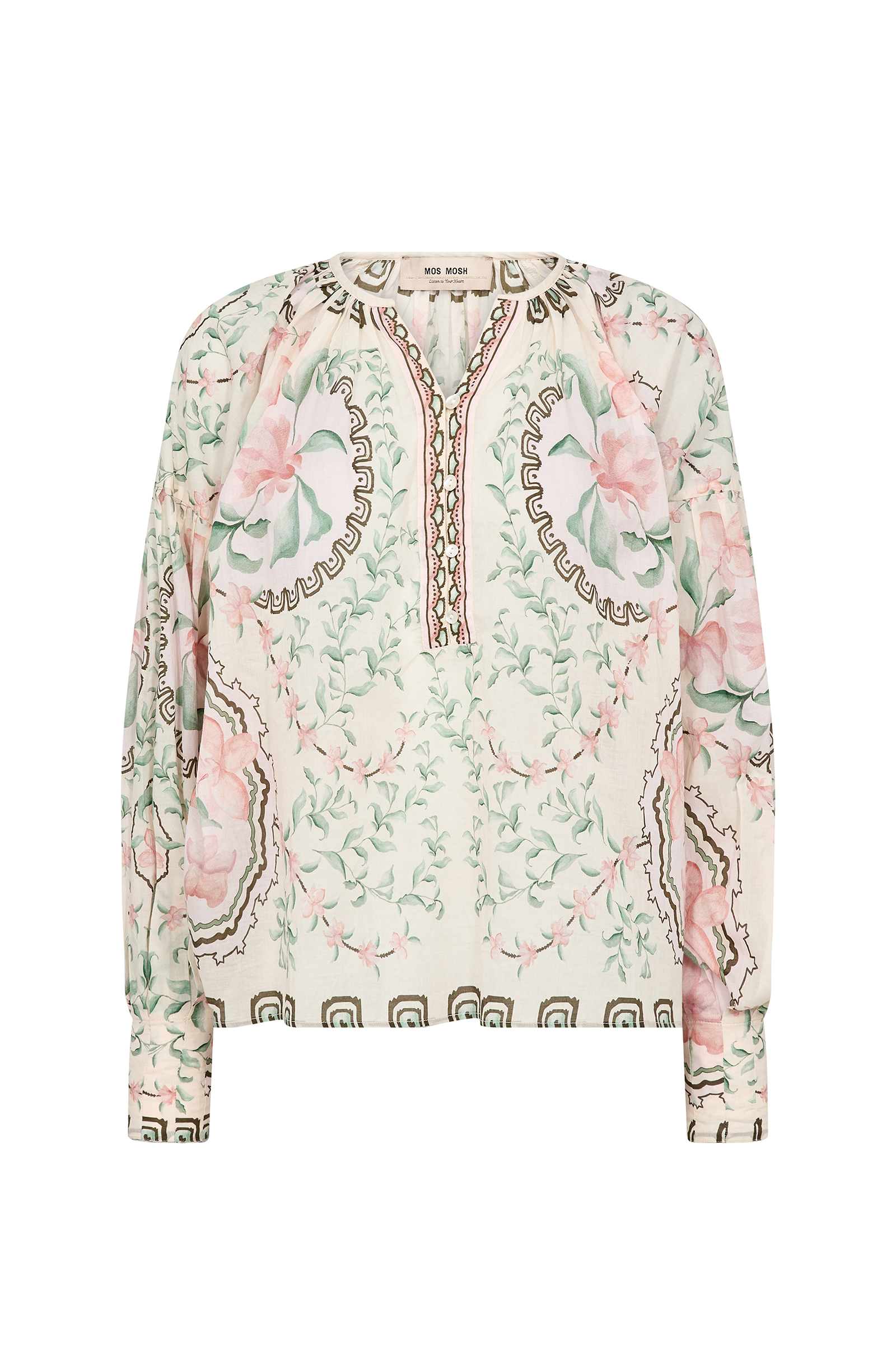 Dames blouse lange mouw groen