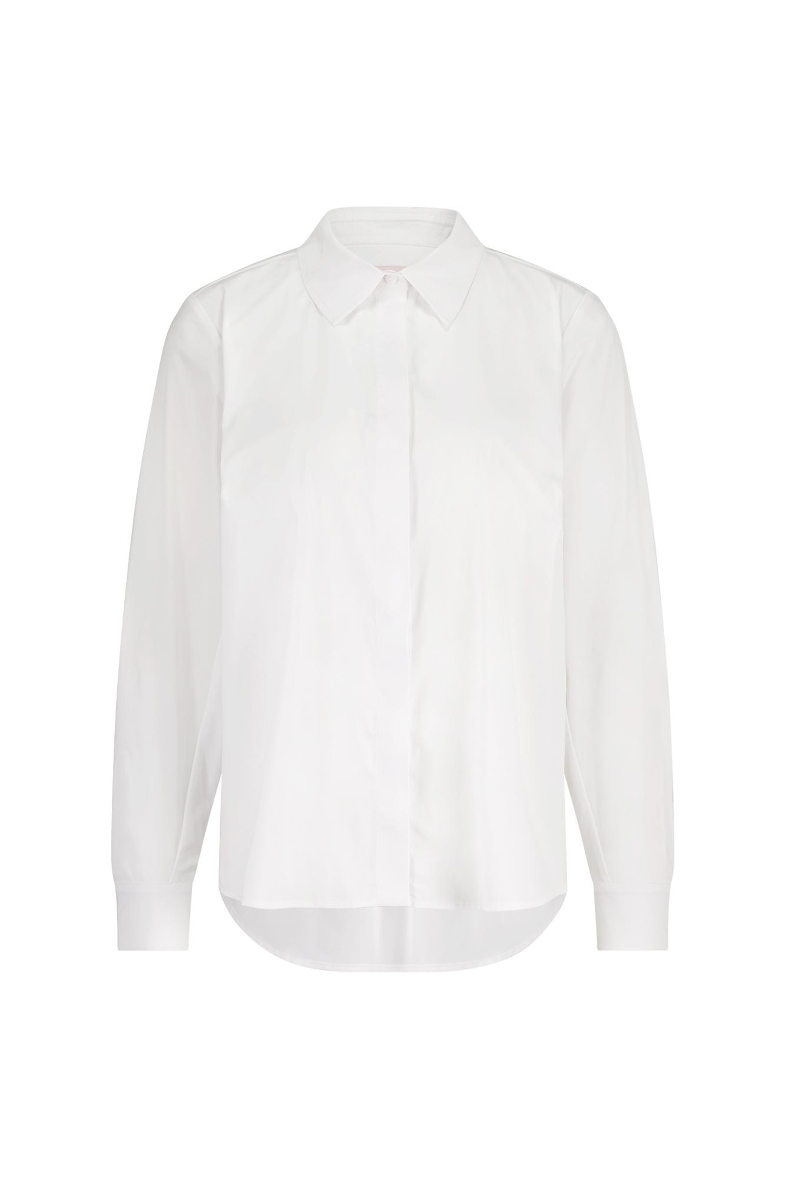Dames blouse lange mouw wit